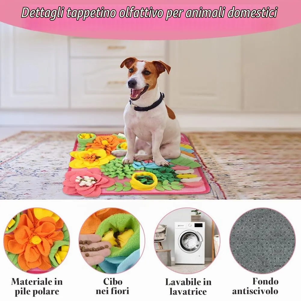 OSDUE Tappeto Olfattivo per Cani, Tappetino Puzzle per Addestramento e Foraggiamento, Lavabile e Antiscivolo, 39x39 cm - immagine 6