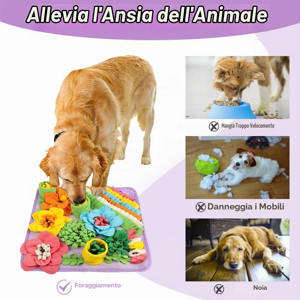 OSDUE Tappeto Olfattivo per Cani, 39x39 cm, Lavabile e Antiscivolo, Giocattolo di Attivazione Mentale e Foraggiamento - immagine 5