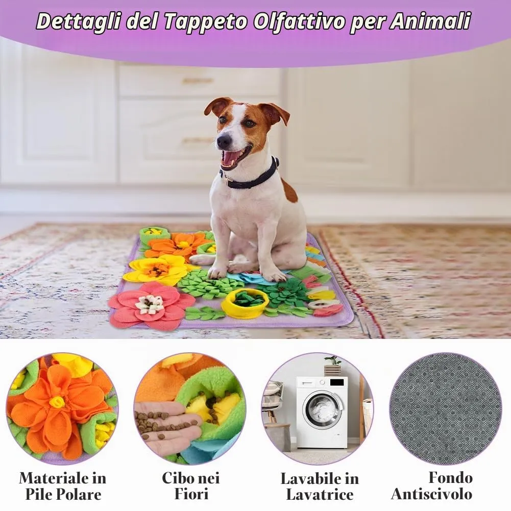 OSDUE Tappeto Olfattivo per Cani, 39x39 cm, Lavabile e Antiscivolo, Giocattolo di Attivazione Mentale e Foraggiamento - immagine 6