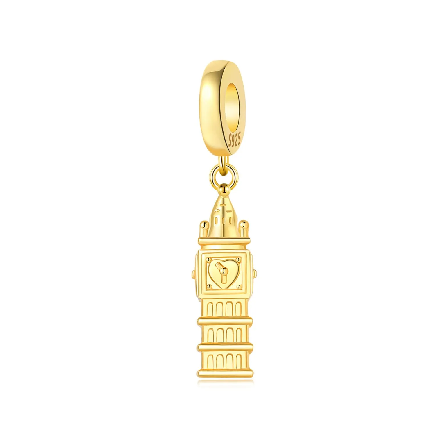 PANPOKI Charms Viaggio in Argento 925 - Big Ben Londra, Statua Libertà, Mongolfiera, Passaporto, Fotocamera - immagine 1