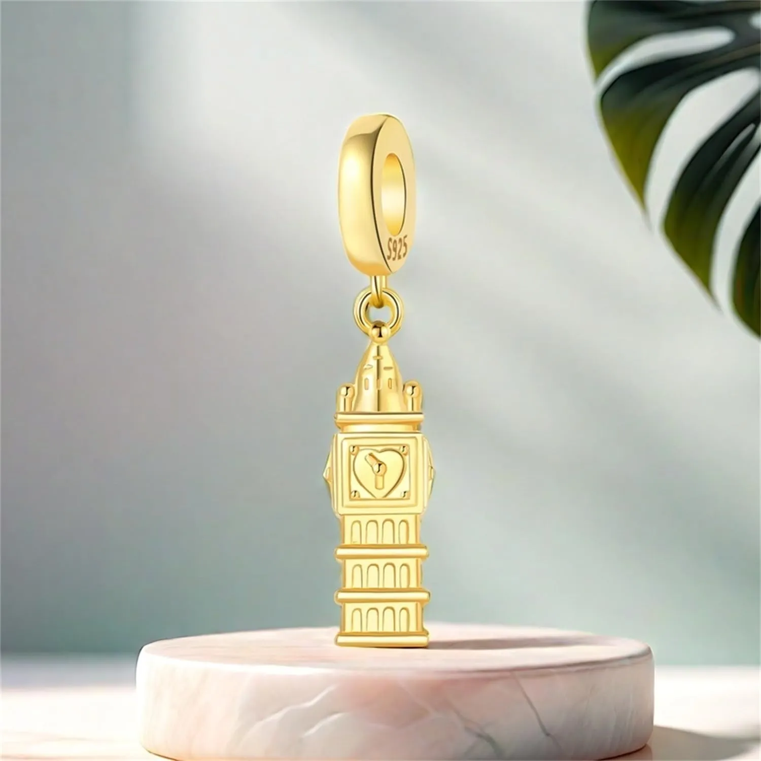 PANPOKI Charms Viaggio in Argento 925 - Big Ben Londra, Statua Libertà, Mongolfiera, Passaporto, Fotocamera - immagine 7