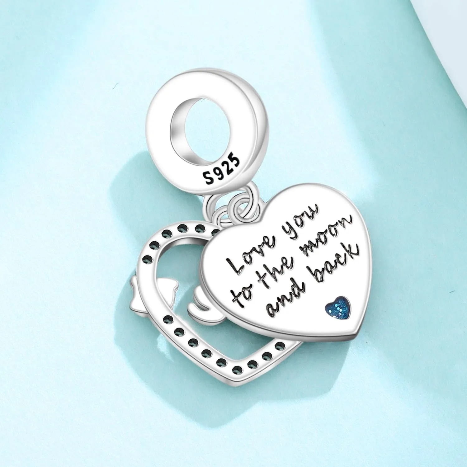 PANPOKI Charms in Argento 925 Tema Amore Infinito - Infermiera con Cuore, Madre e Figlia, Pendenti Ciondoli per Bracciali e Collane - immagine 3