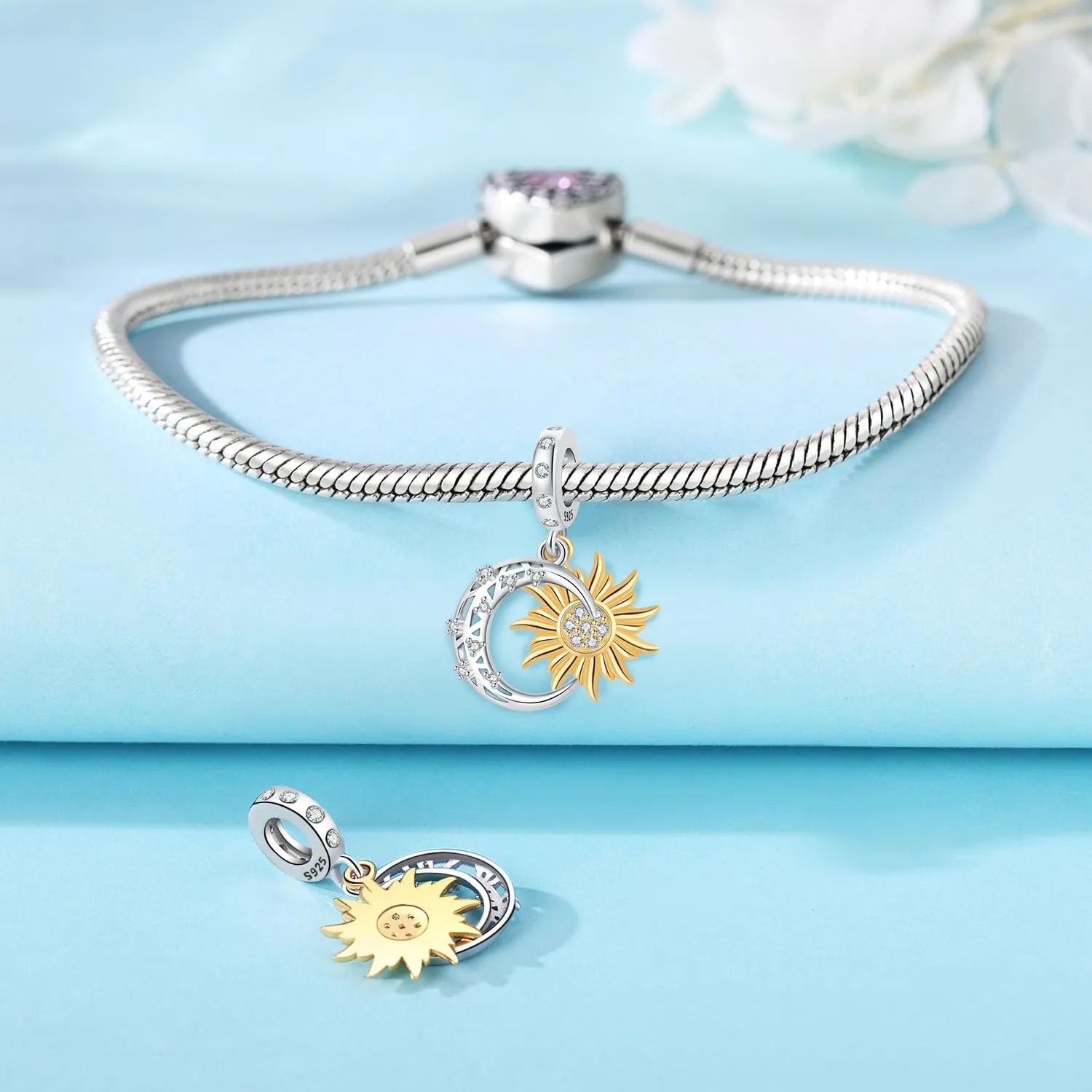 PANPOKI Charms Sole e Luna in Argento Sterling 925 - immagine 2