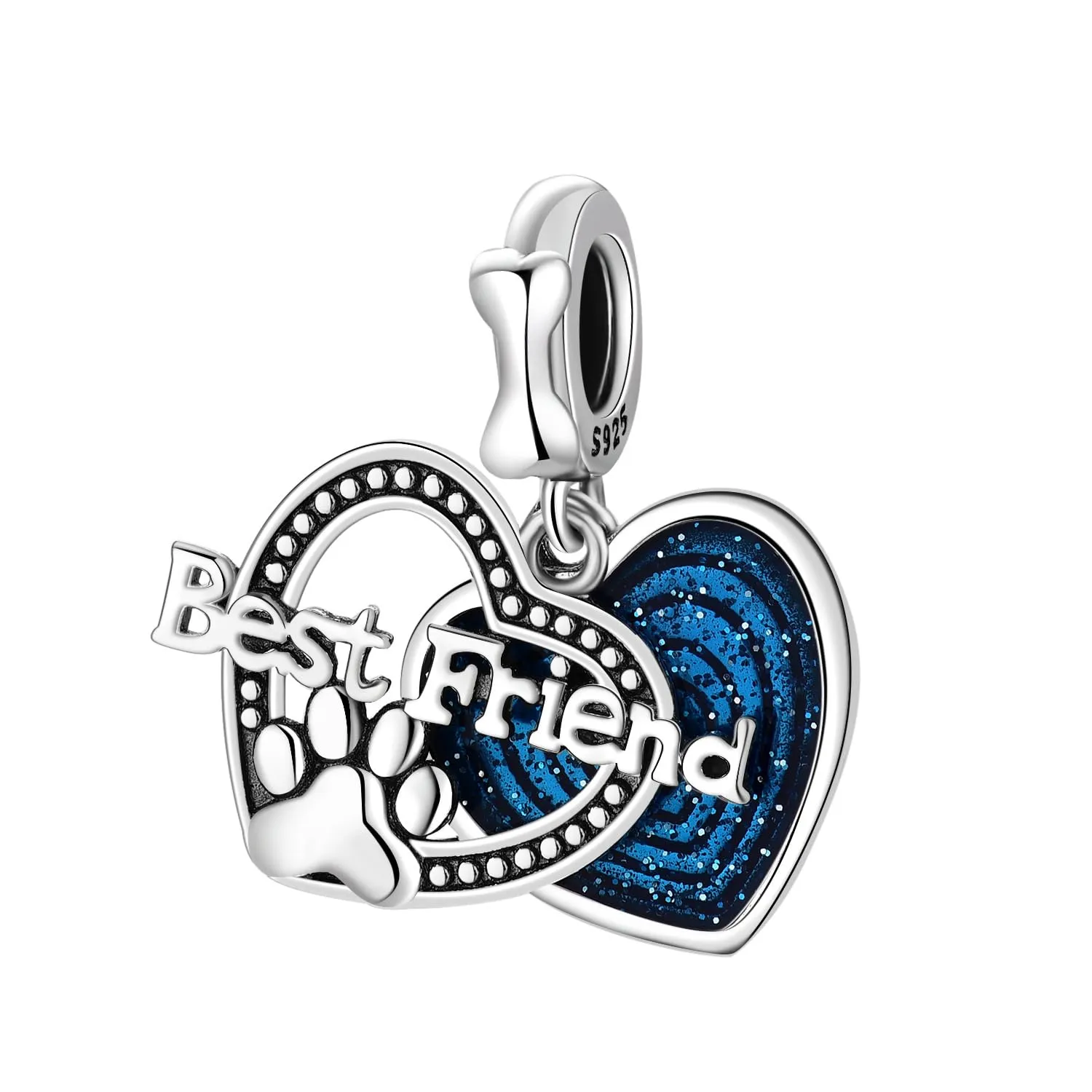 PANPOKI Charms in Argento 925 a Tema Amore Infinito - Infermiera con Cuore, Madre e Figlia, Pendenti Ciondoli per Bracciali e Collane - immagine 1