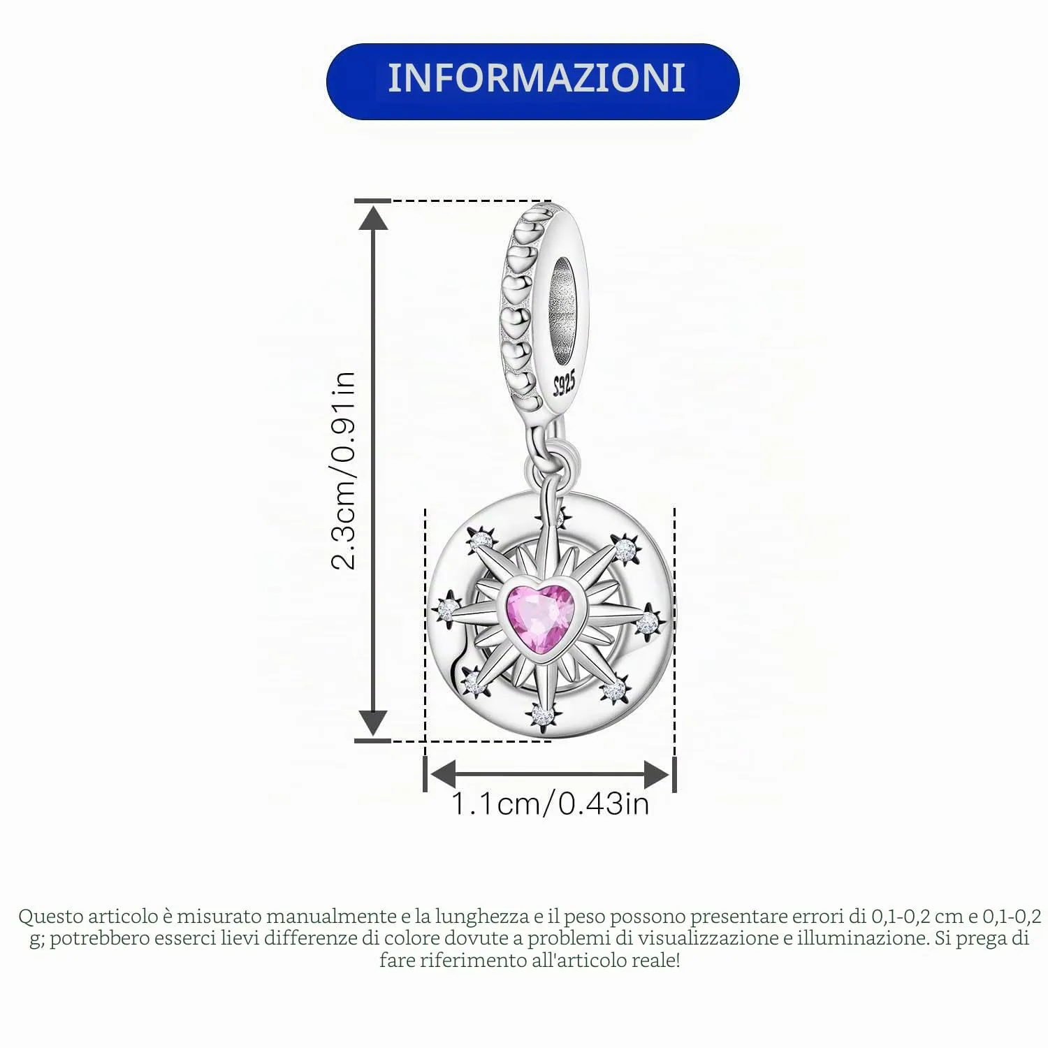 PANPOKI Charms Luna e Sole in Argento Sterling 925 - immagine 6