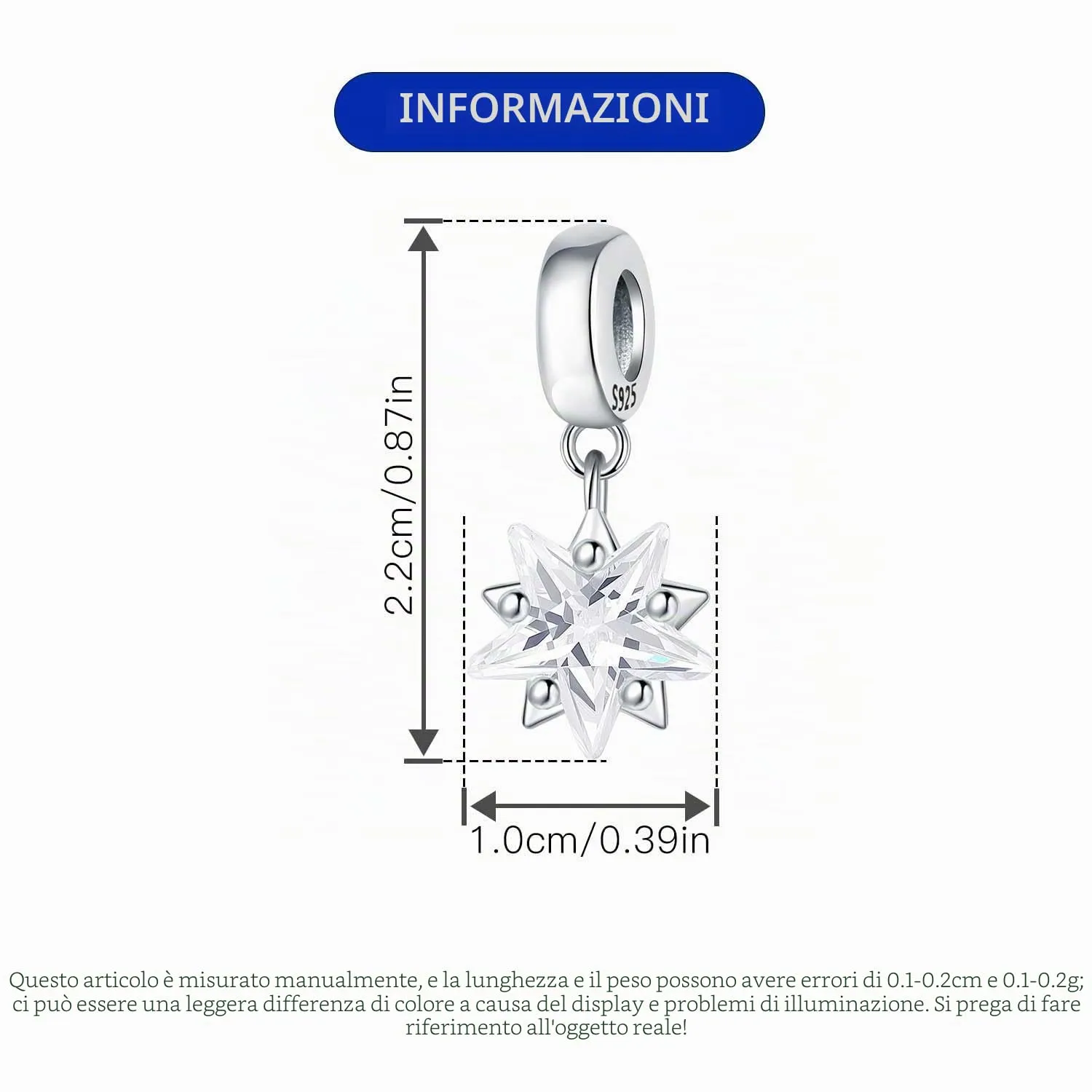 PANPOKI Charm Sole e Luna in Argento Sterling 925 - immagine 4