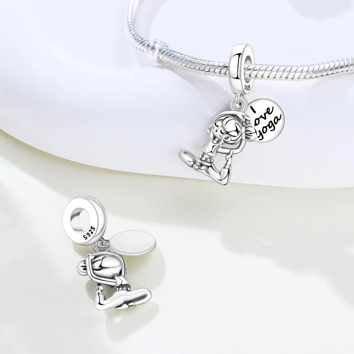 PANPOKI Charms Viaggio in Argento 925 - Big Ben Londra, Statua Libertà, Mongolfiera, Passaporto, Fotocamera - immagine 2