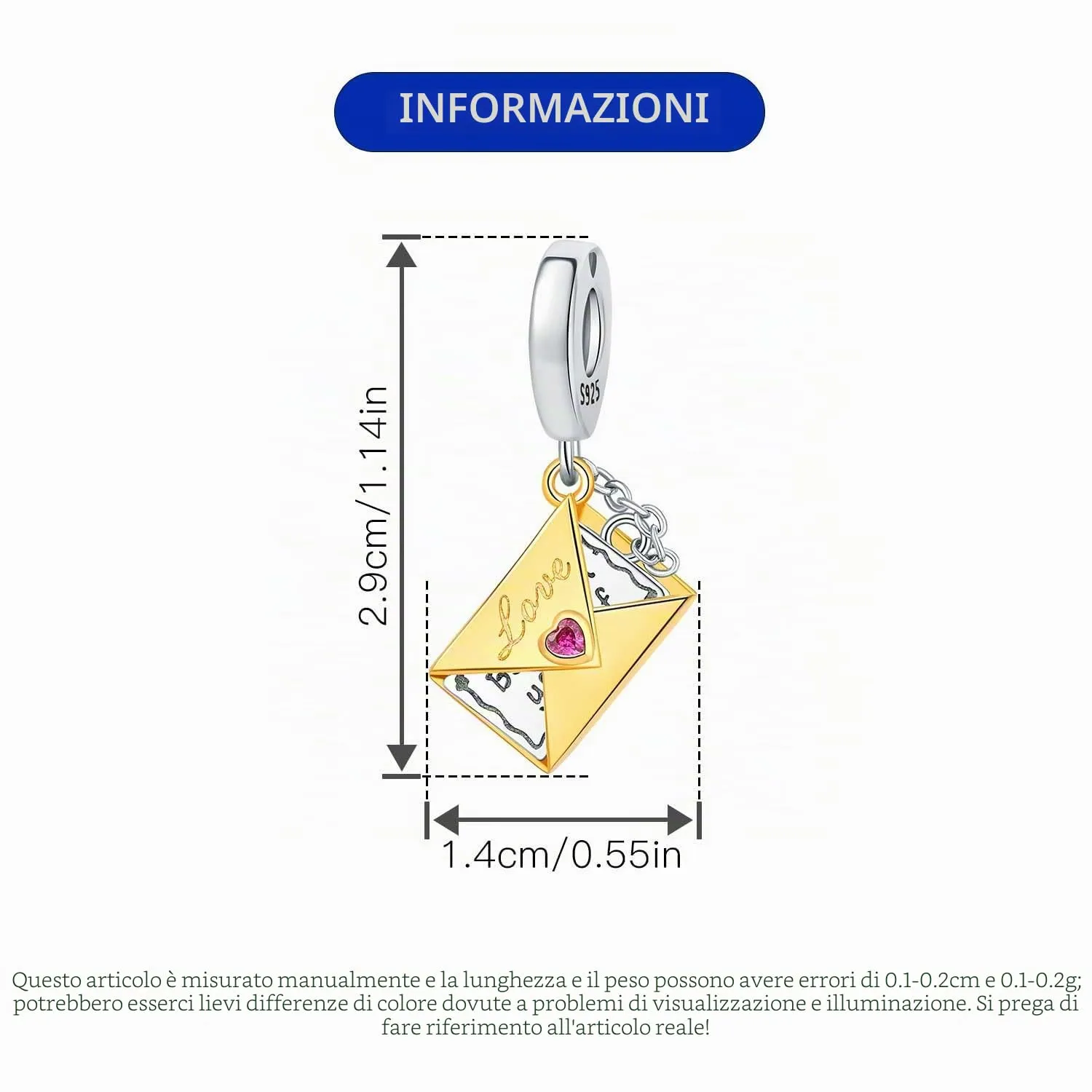 PANPOKI Argento 925 Charms a Tema Amore Infinito - Infermiera con Cuore, Madre e Figlia, Pendenti per Bracciali e Collane - immagine 4