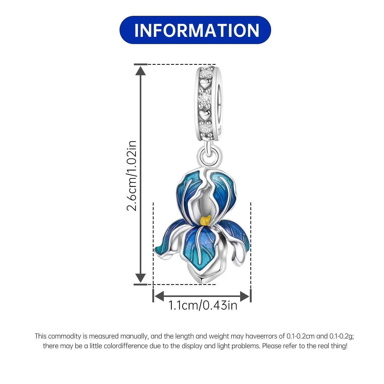 PANPOKI Ciondolo Charm in Argento Sterling 925 per Donna, Compatibile con Bracciali e Collane Europei - immagine 4