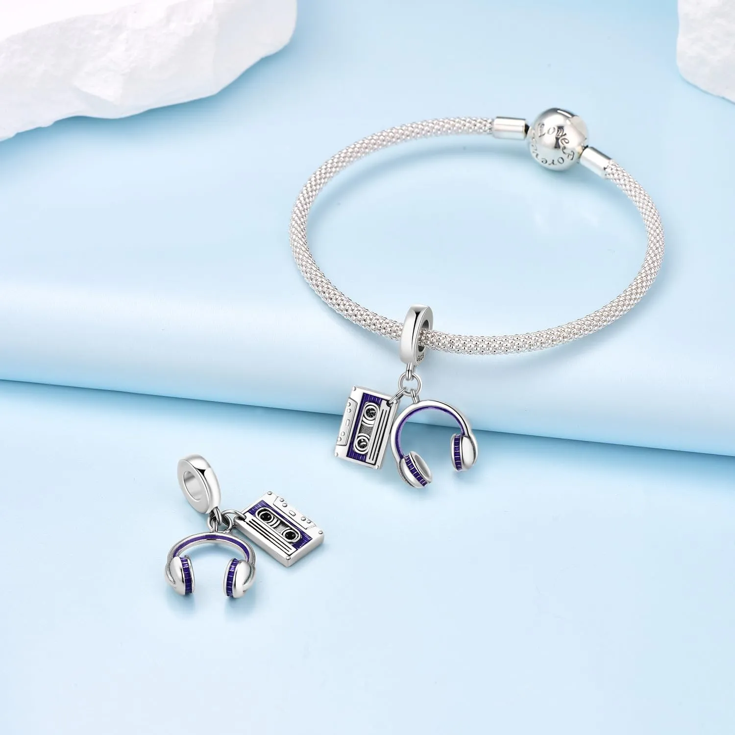 PANPOKI Pearl Locket Charm in 925 Sterling Silver for Women - immagine 2