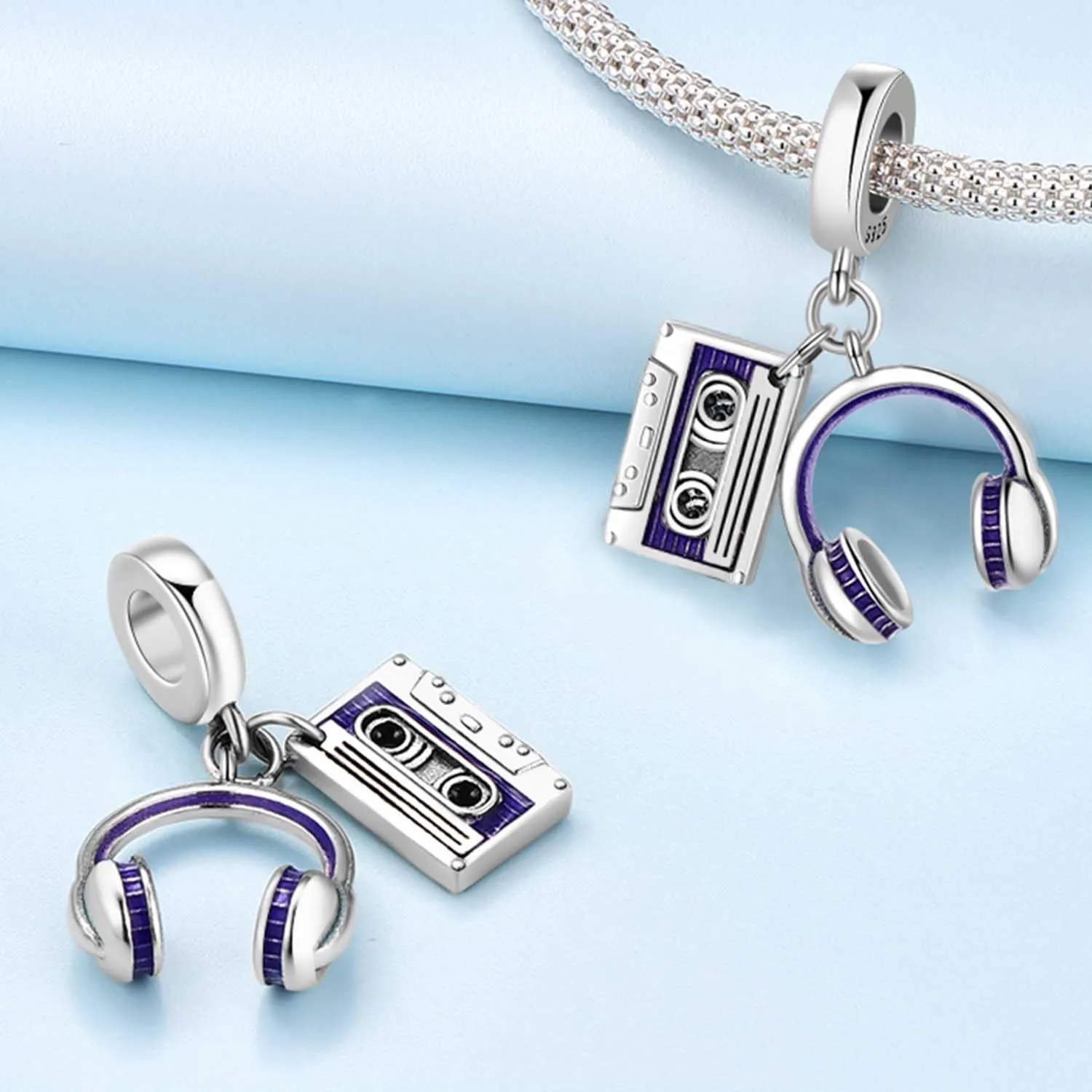 PANPOKI Pearl Locket Charm in 925 Sterling Silver for Women - immagine 3