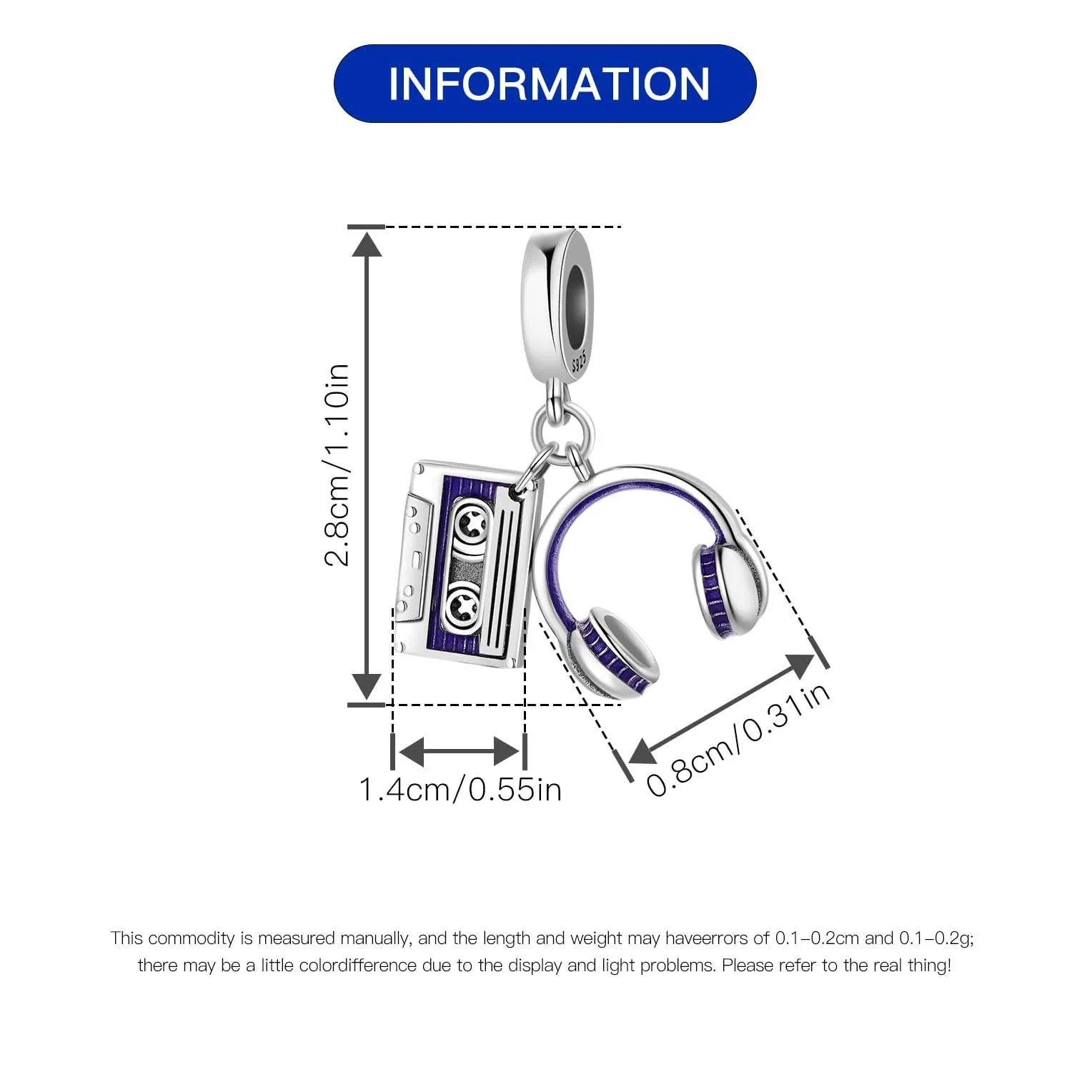 PANPOKI Pearl Locket Charm in 925 Sterling Silver for Women - immagine 4