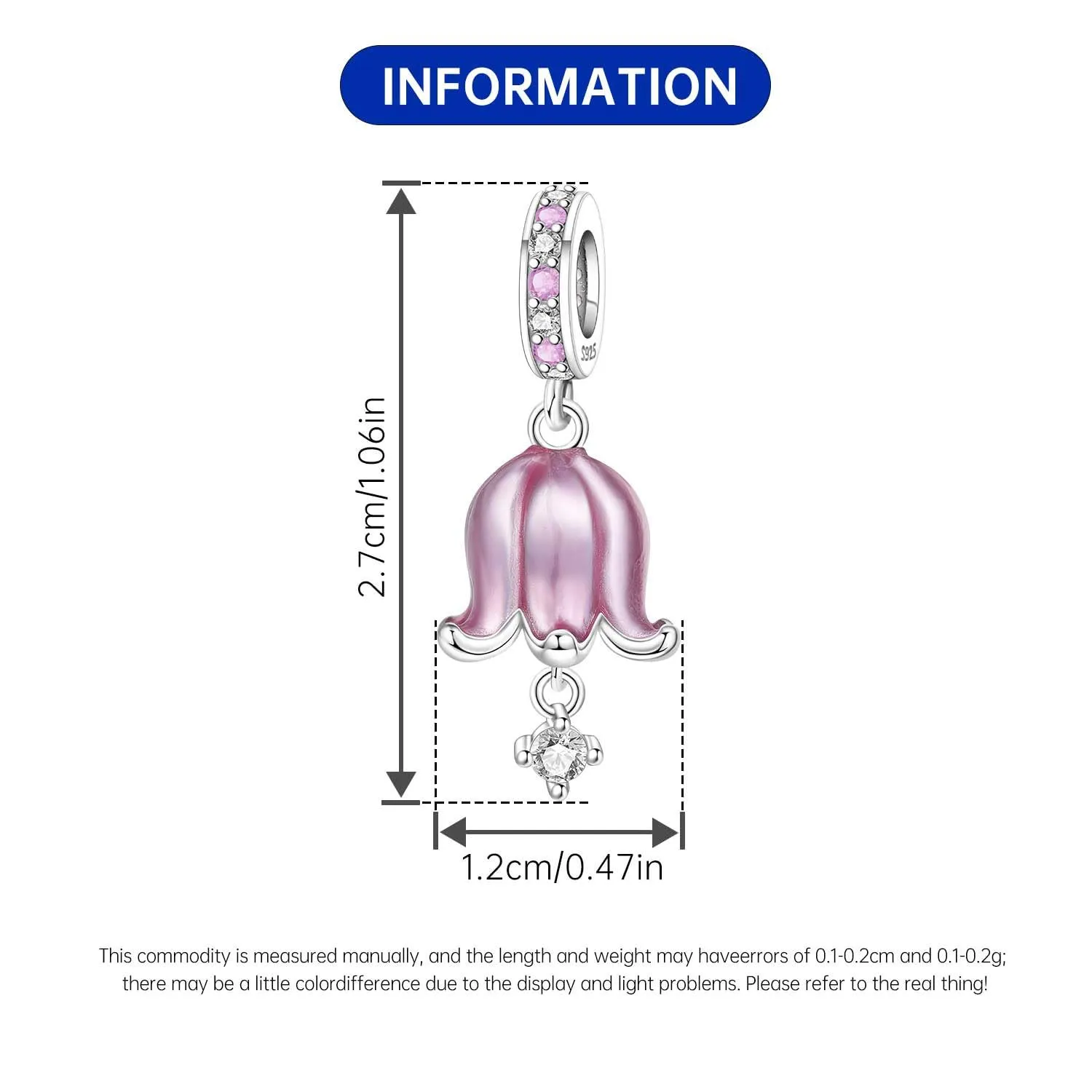 PANPOKI Charm da donna in argento Sterling 925 per braccialetti e collane europei - immagine 4
