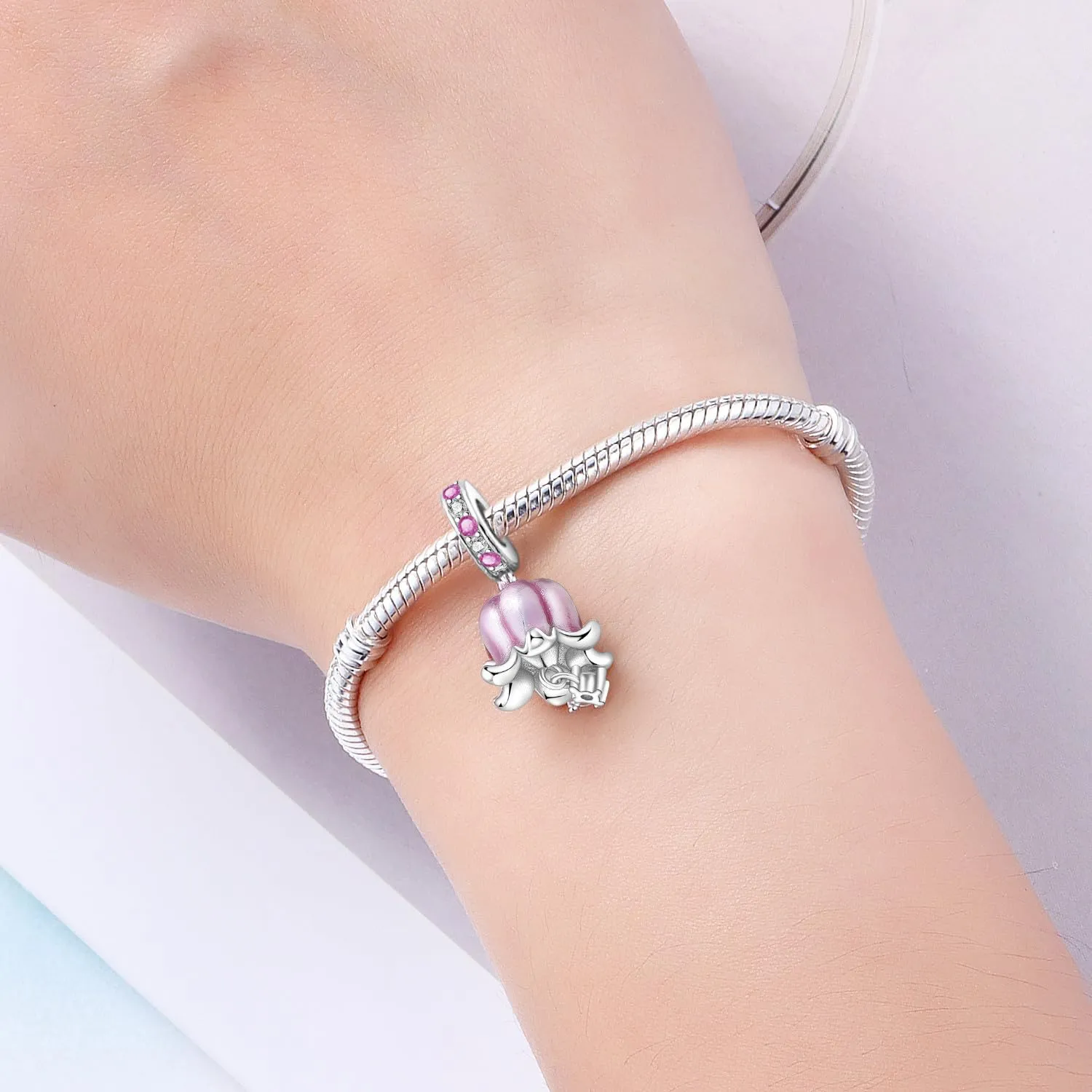 PANPOKI Charm da donna in argento Sterling 925 per braccialetti e collane europei - immagine 5