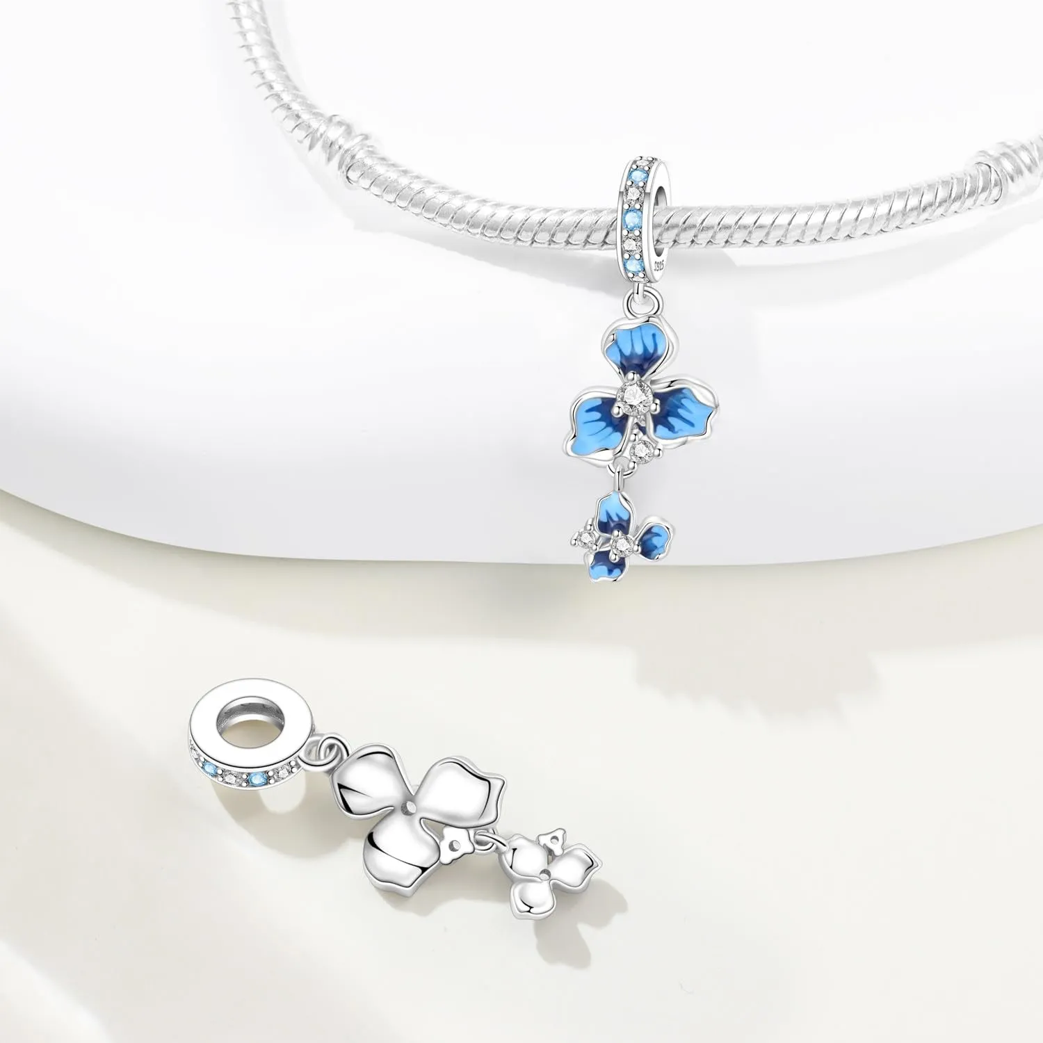 PANPOKI Charm da donna in argento Sterling 925 per braccialetti e collane europei - immagine 2