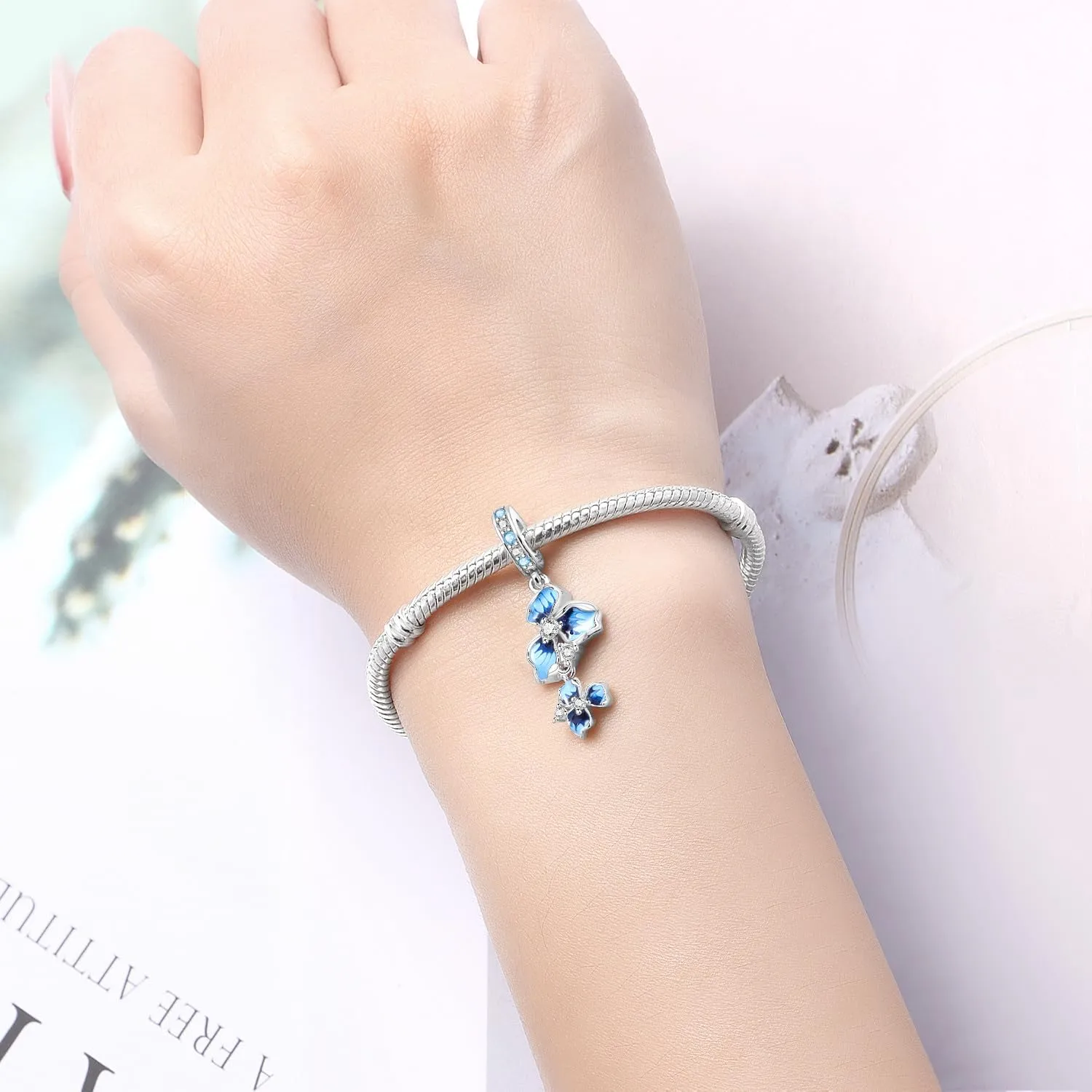PANPOKI Charm da donna in argento Sterling 925 per braccialetti e collane europei - immagine 5