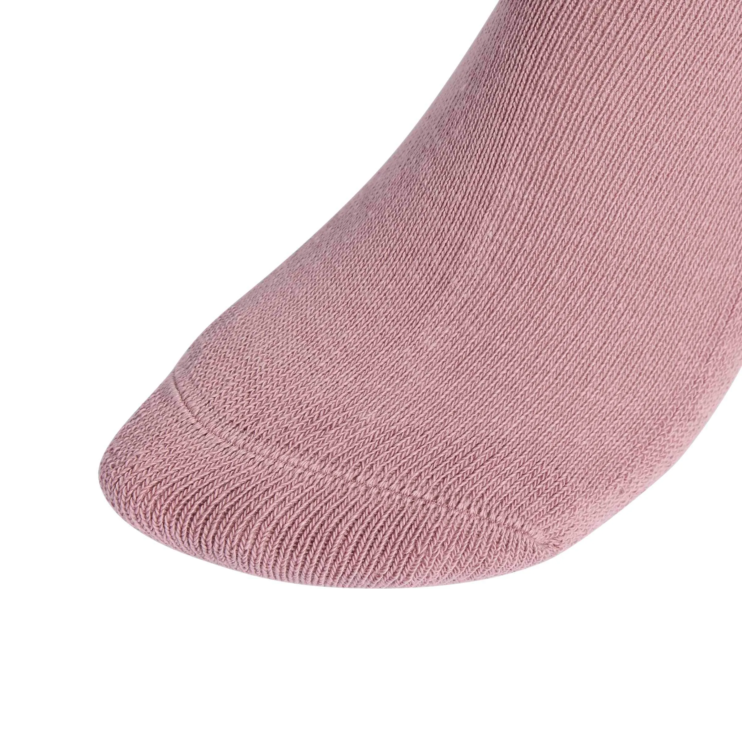 adidas Linear Crew Cushioned Socks, 3 Pairs, Magic Mauve/White/Clear Pink, L - immagine 3