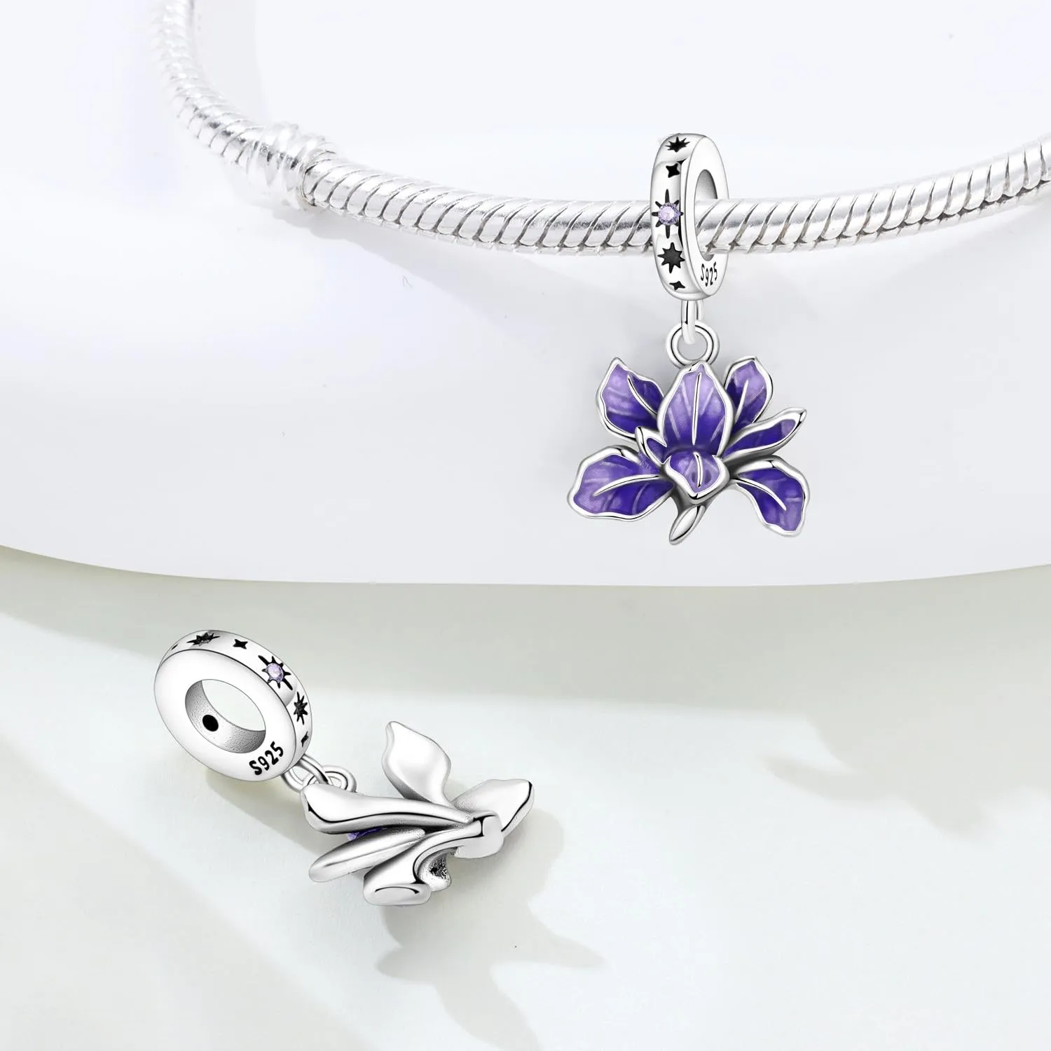 PANPOKI Ciondolo Charms in Argento Sterling 925 per Donne, Compatibile con Bracciali e Collane Europee - immagine 2