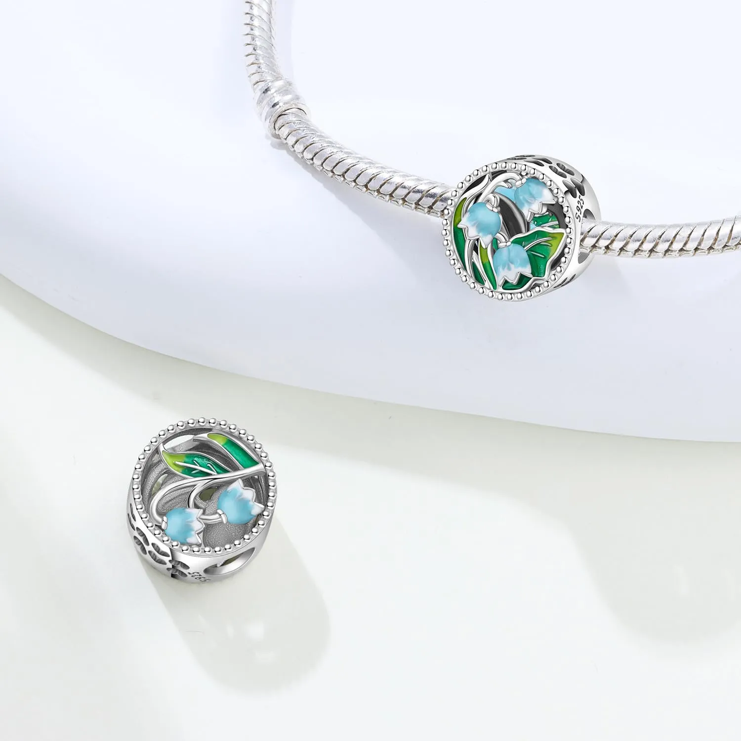 PANPOKI Charm da donna in argento Sterling 925 per braccialetti e collane europei - immagine 2