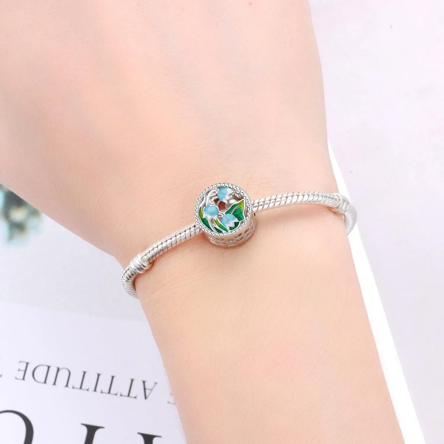 PANPOKI Charm da donna in argento Sterling 925 per braccialetti e collane europei - immagine 5