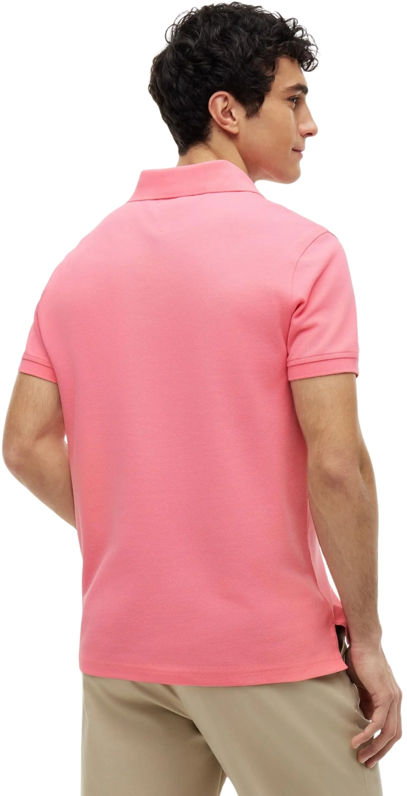 Tommy Hilfiger Uomo Maglietta Polo Maniche Corte 1985 Regular Fit, Doll Pink, S - immagine 2