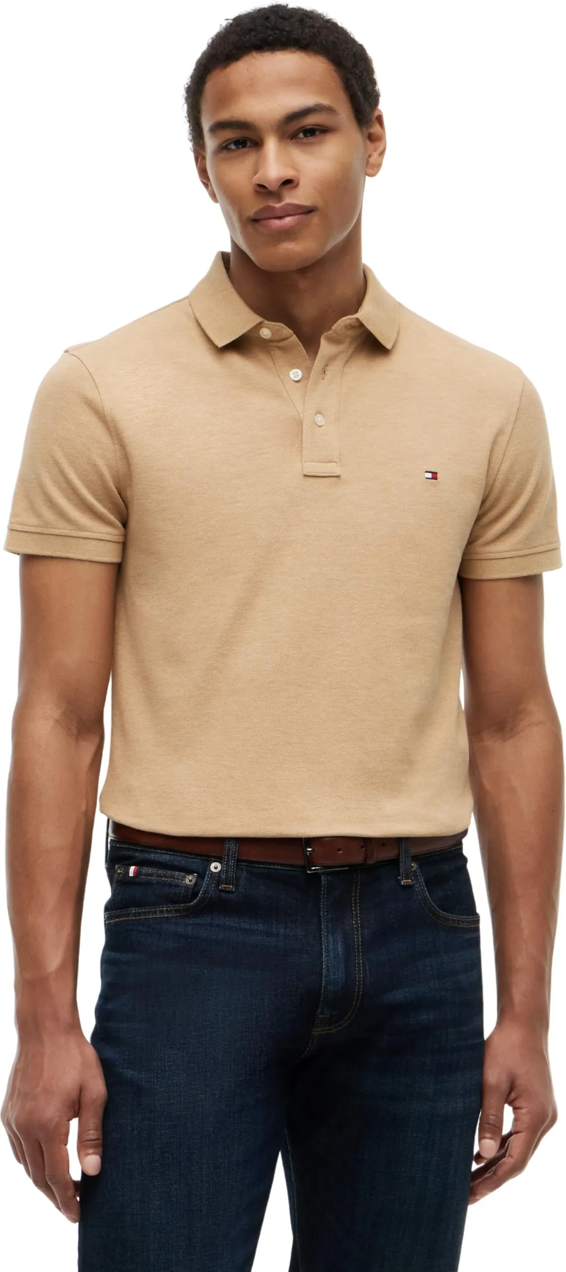 Tommy Hilfiger 1985 Slim Fit Polo Shirt, Sahara Heather, L - immagine 1