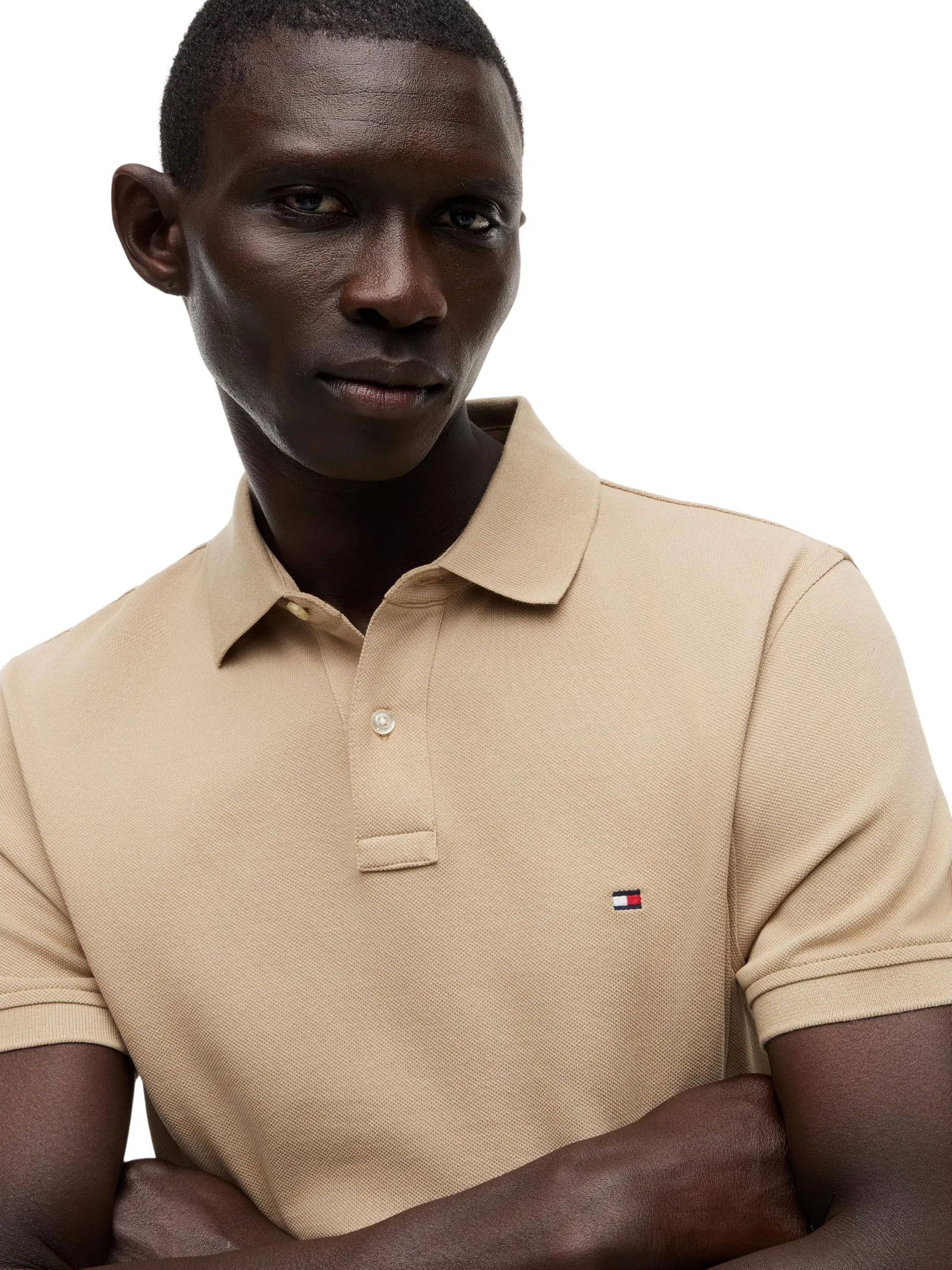 Tommy Hilfiger Polo Shirt 1985 Regular Fit, Beige (Batique Khaki), L - immagine 3