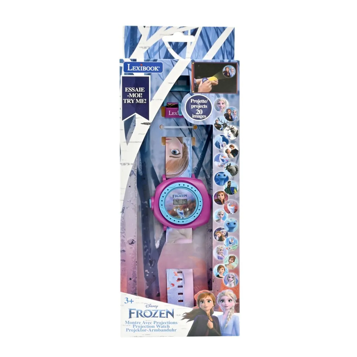 Lexibook Frozen 2 Orologio con Proiettore Digitale - Blu e Viola - DMW050FZLXB - immagine 4
