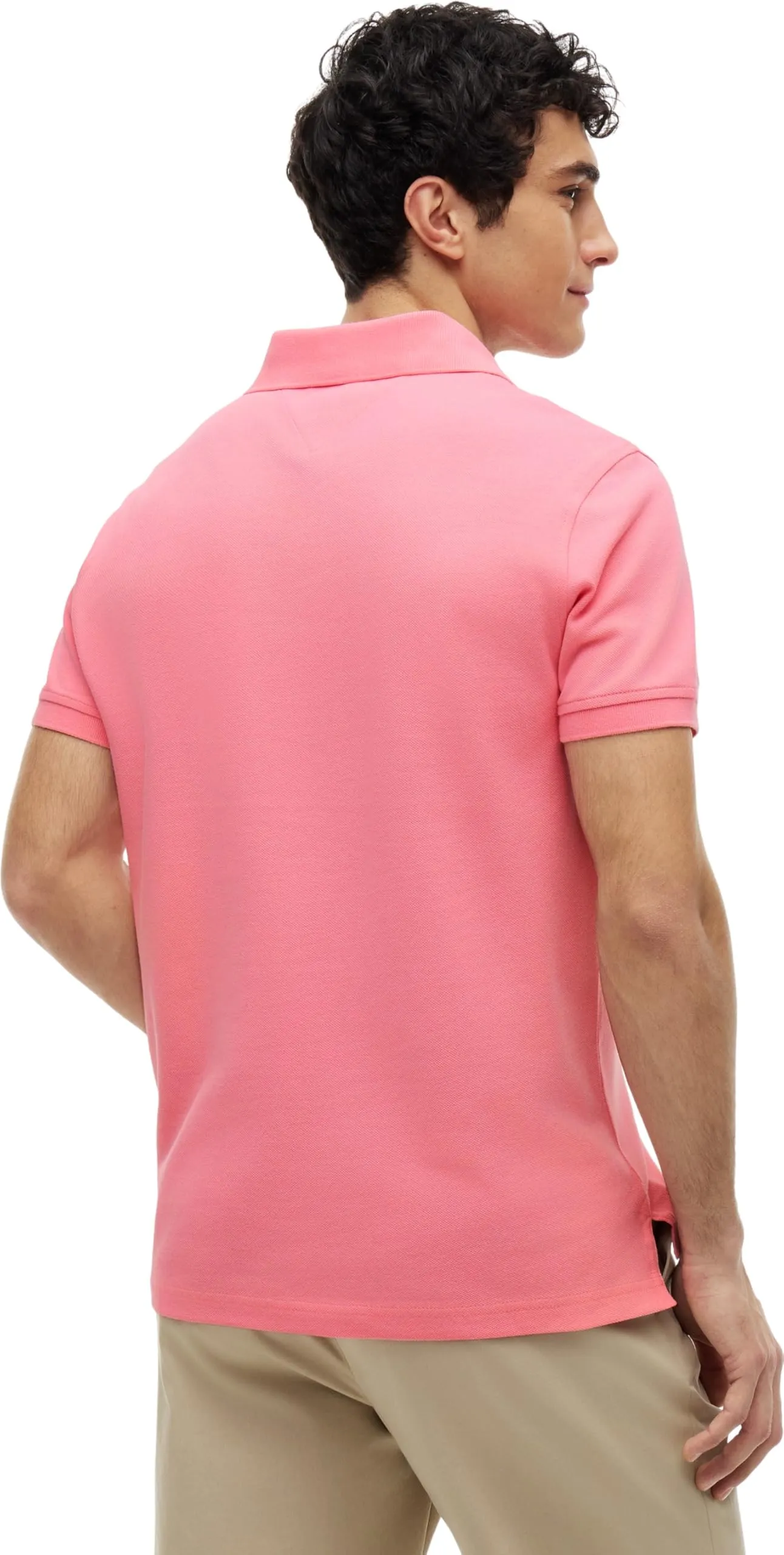Tommy Hilfiger Men's 1985 Regular Fit Short Sleeve Polo Shirt, Doll Pink, XS - immagine 3