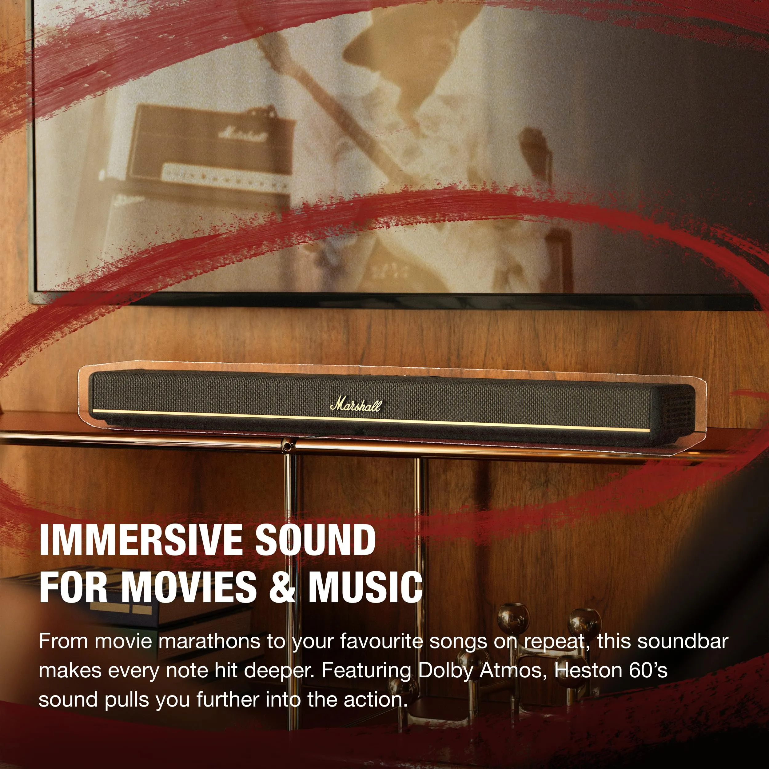 Marshall Heston 60 TV Soundbar - Nero - immagine 2