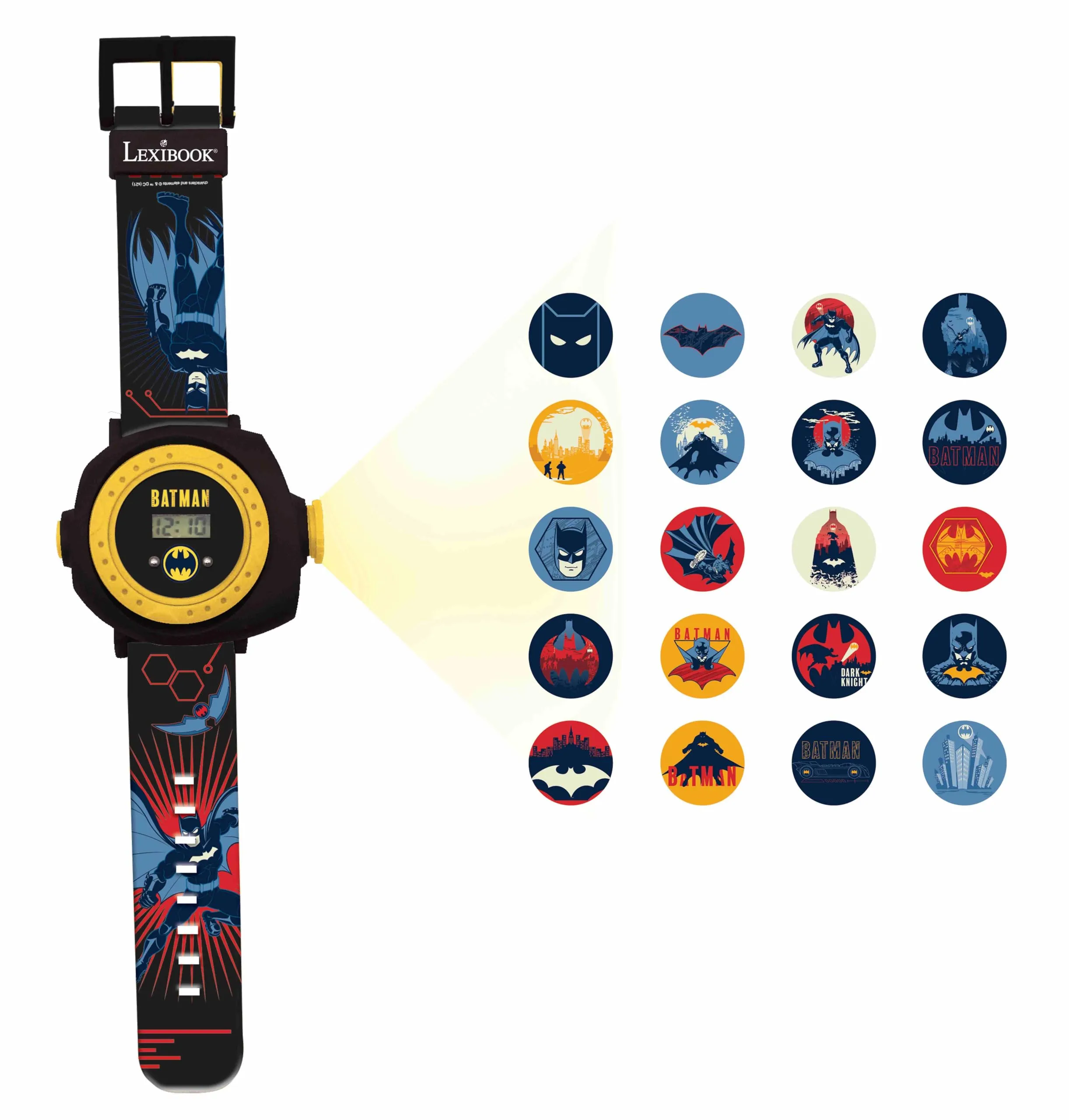 Lexibook Batman Orologio Proiettore Digitale - 20 Immagini - Nero e Blu - DMW050BATLXB - immagine 2