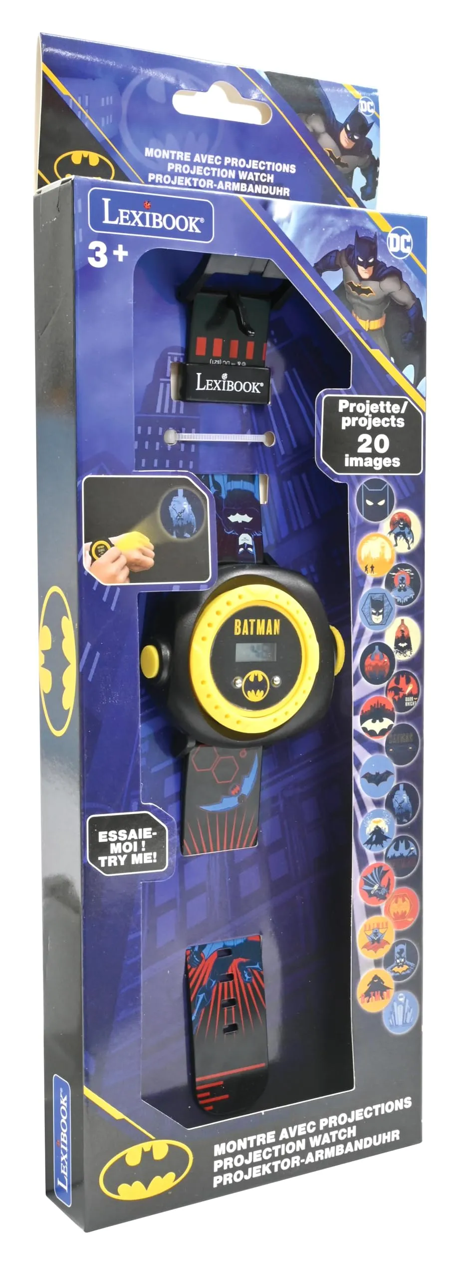 Lexibook Batman Orologio Proiettore Digitale - 20 Immagini - Nero e Blu - DMW050BATLXB - immagine 5