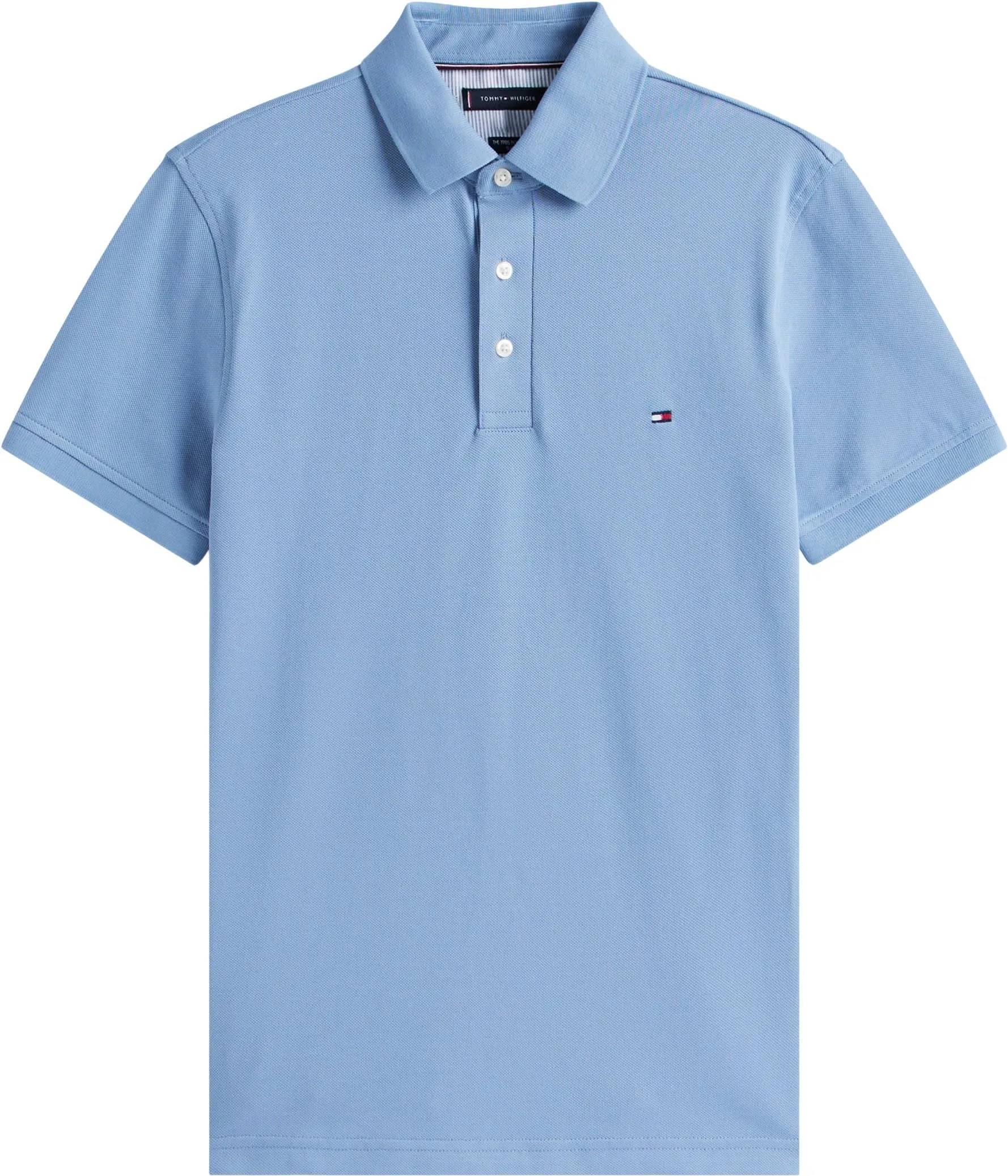Tommy Hilfiger 1985 Slim Fit Men's Short Sleeve Polo Shirt, Brisk Blue, XXL - immagine 5