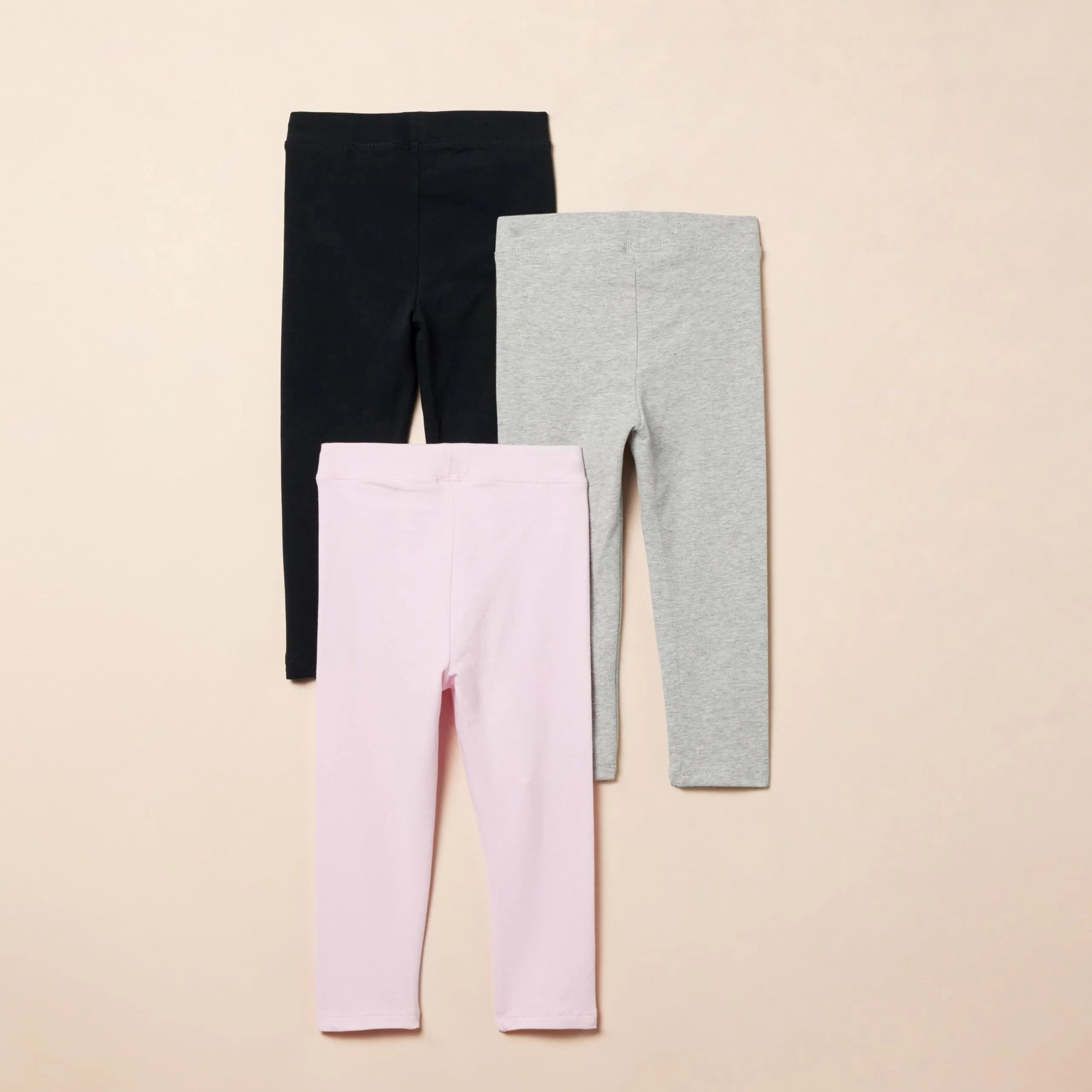 Amazon Essentials Leggings Bambine e Ragazze, Pacco da 3, Grigio Puntinato/Nero/Rosa Chiaro, 7-8 anni - immagine 4