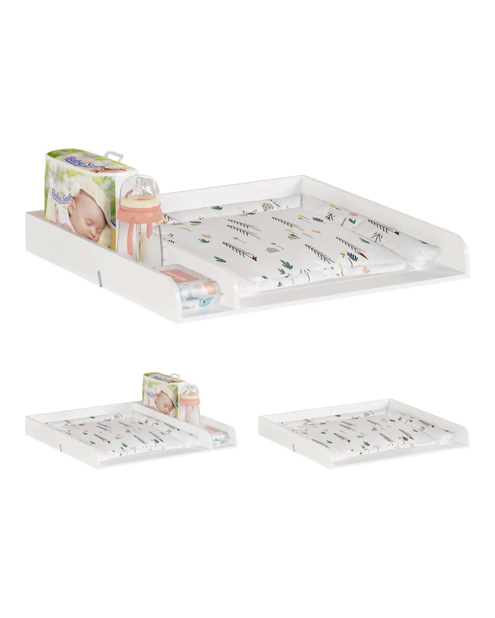WOLTU Fasciatoio per Cassettiera Universale WT003, Bianco, 80x74.5x8.5cm - immagine 1