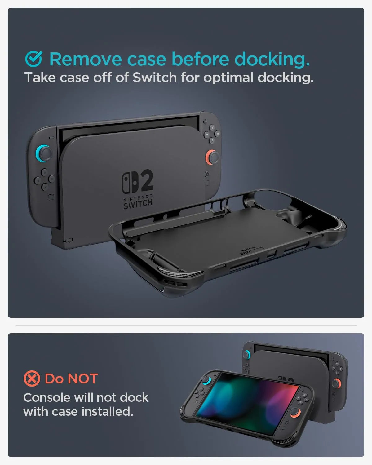 Spigen Rugged Armor Case for Nintendo Switch 2 (2025) - Nero Opaco - immagine 3
