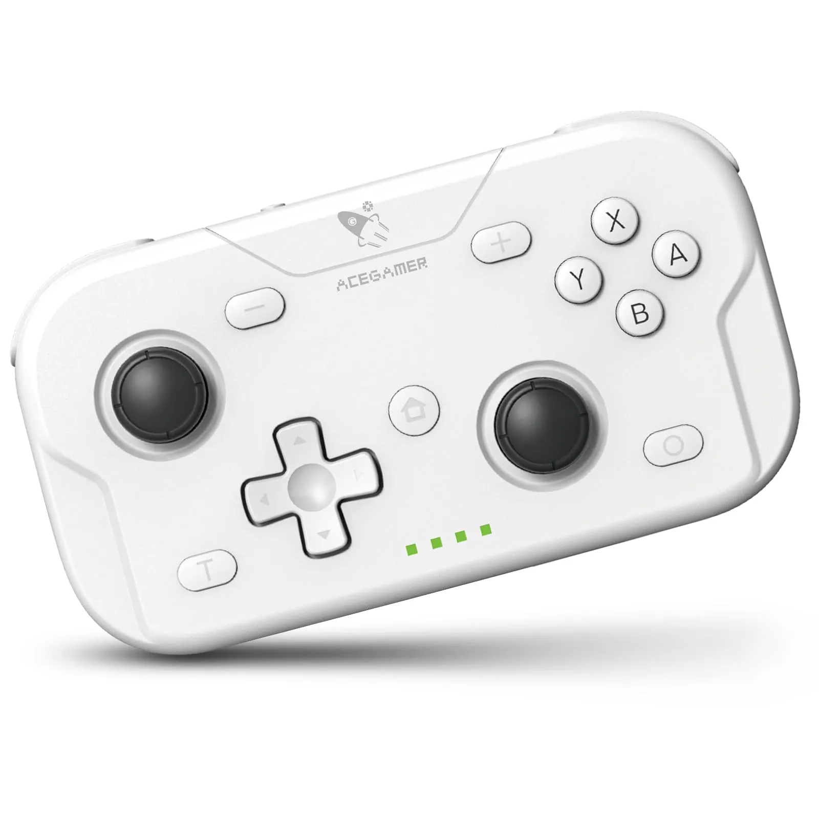 AceGamer Pocket Controller Wireless for Switch 2, Switch, PC, iOS, Android - Mini Gamepad with Turbo and 6-Axis Gyroscope (White) - immagine 1