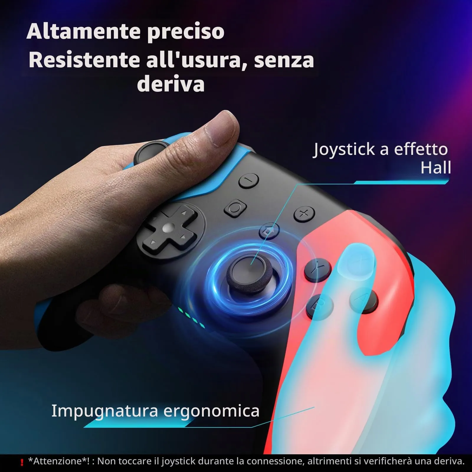 AceGamer Wireless Pro Controller (2-Pack) for Switch 2, Switch, Lite, and OLED - Hall Effect Joysticks, 6-Axis Gyro, Programmable Buttons, and Vibration - immagine 3