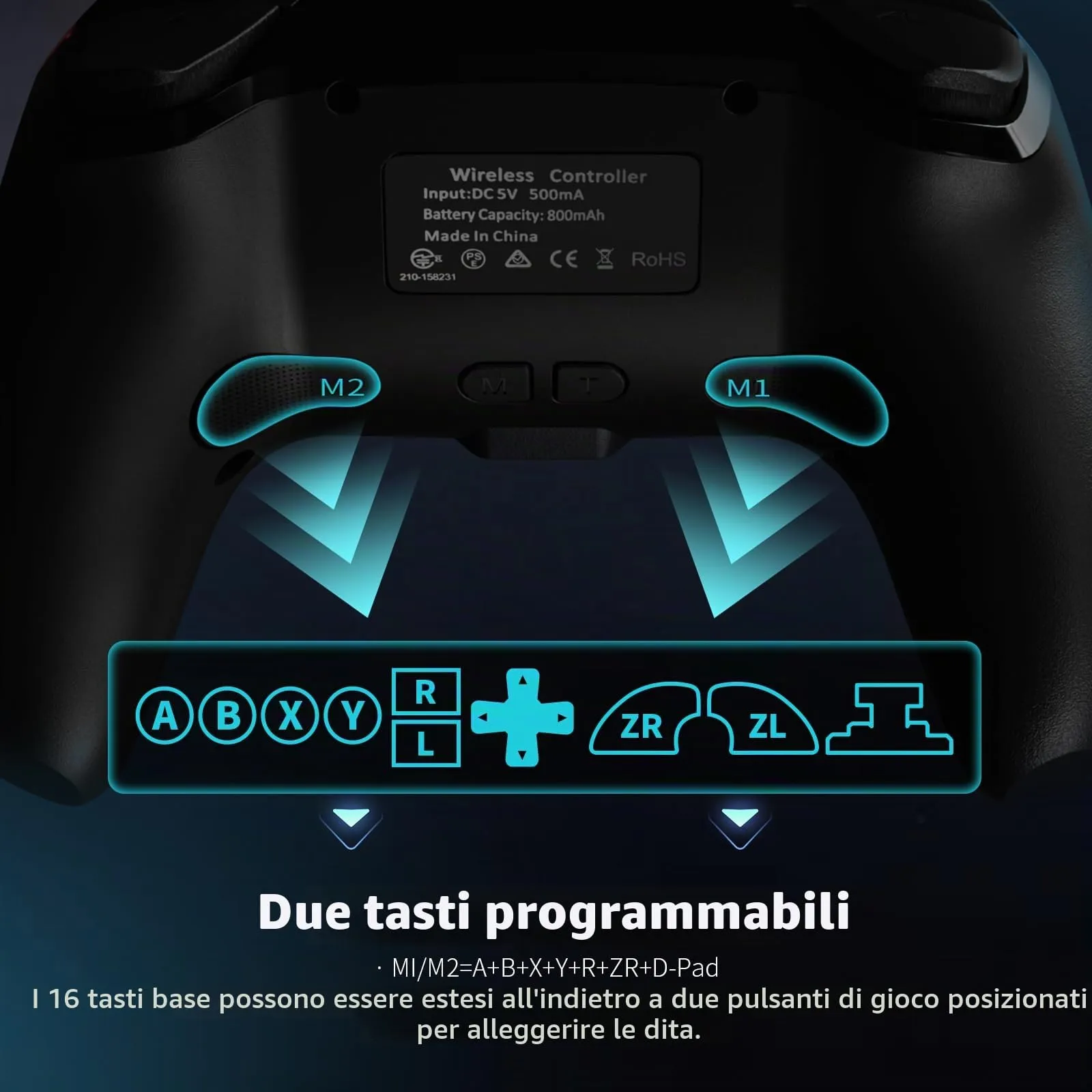 AceGamer Wireless Pro Controller (2-Pack) for Switch 2, Switch, Lite, and OLED - Hall Effect Joysticks, 6-Axis Gyro, Programmable Buttons, and Vibration - immagine 5
