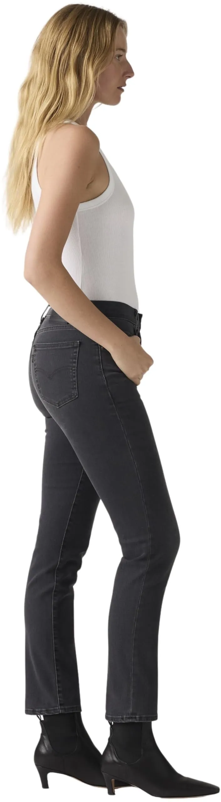 Levi's Women's 724 Straight Fit Stretch Jeans, Black (Together Time), W26/L32 - immagine 6