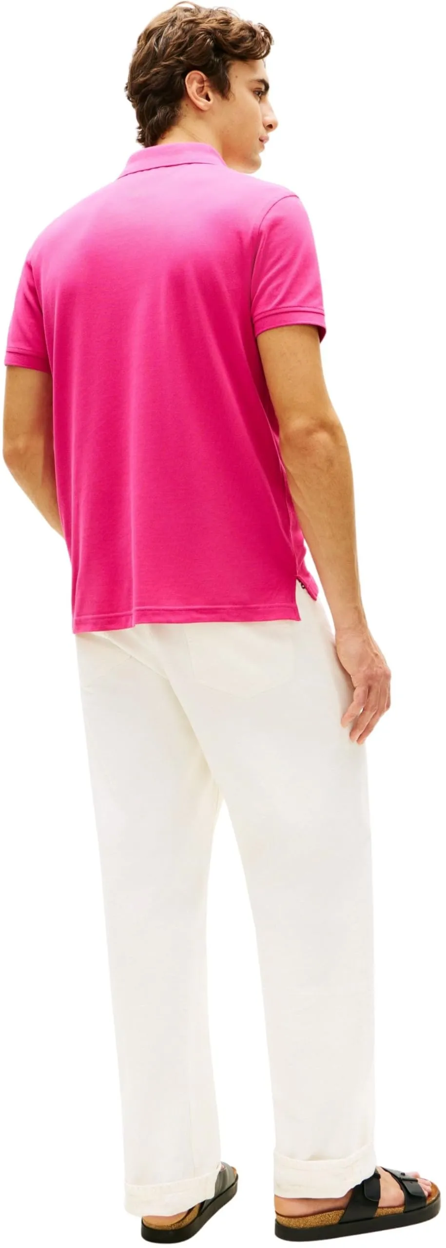 Tommy Hilfiger Uomo Maglietta Polo Maniche Corte 1985 Regular Fit, Rosa (Eccentric Magenta), M - immagine 2