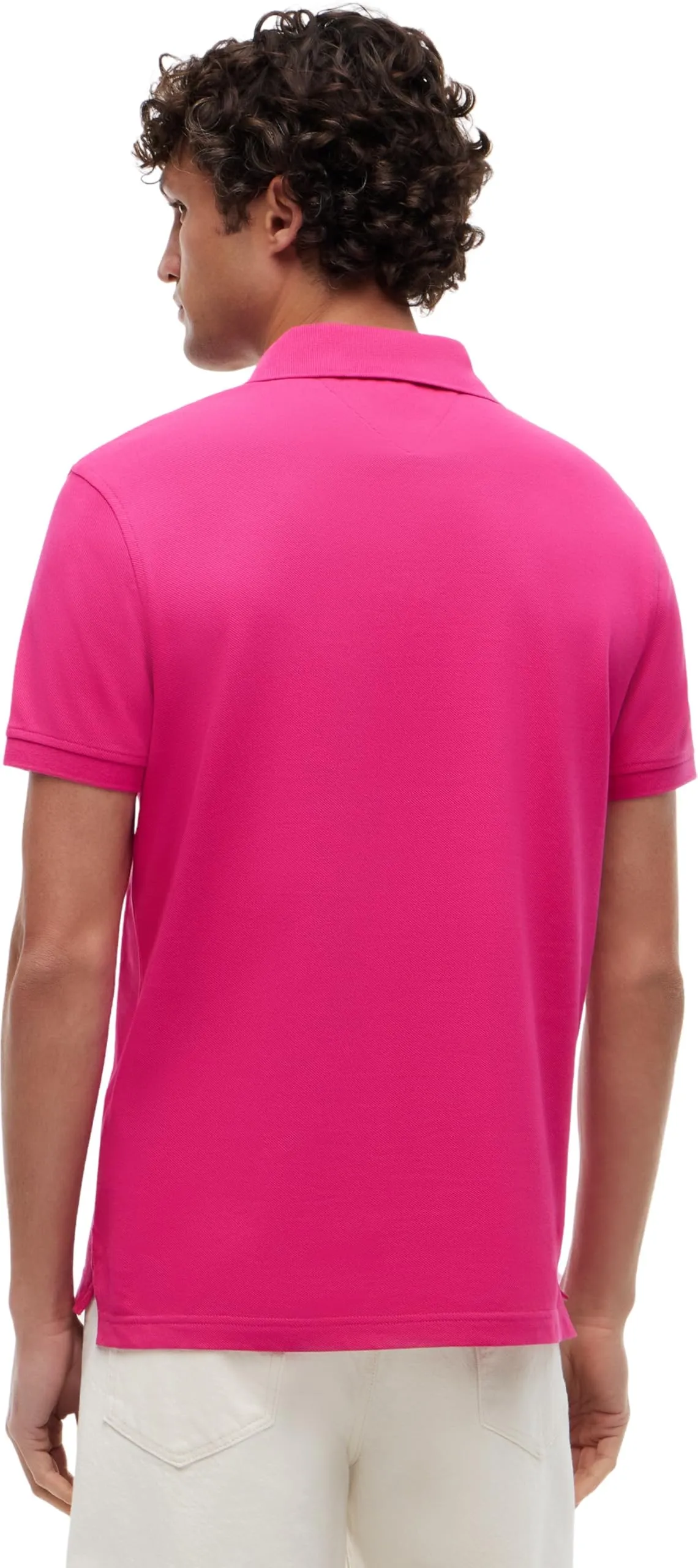 Tommy Hilfiger Uomo Maglietta Polo Maniche Corte 1985 Regular Fit, Rosa (Eccentric Magenta), M - immagine 3