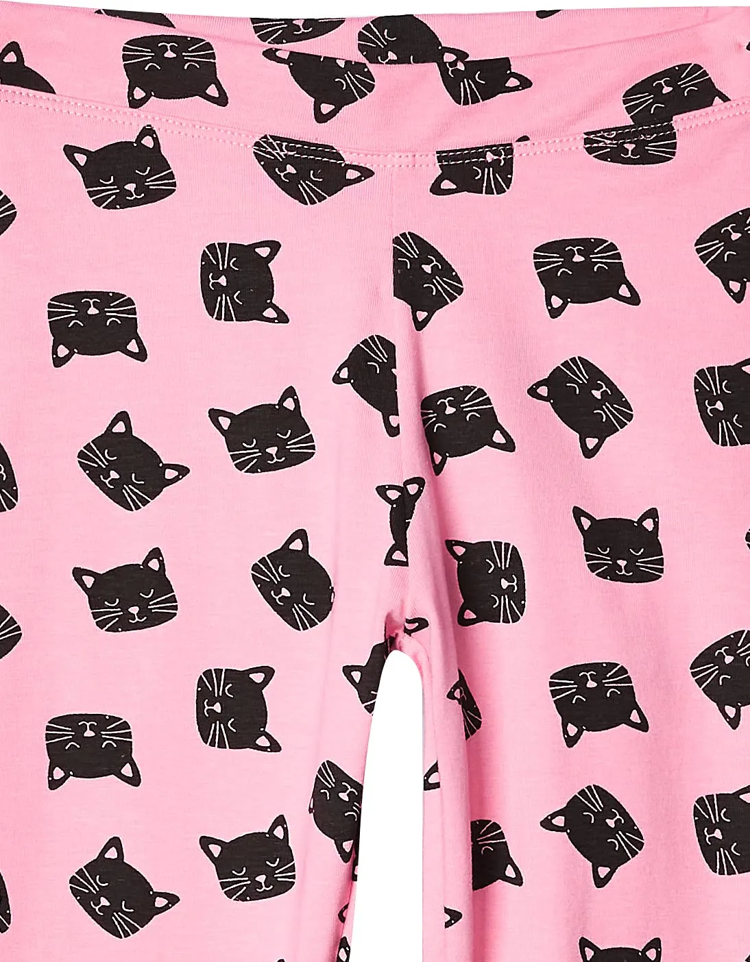 Amazon Essentials Leggings Bambine e Ragazze, Pacco da 5, Gatti/Grigio Scuro/Nero/Rosa/Stampa Animalier, 4 Anni - immagine 2