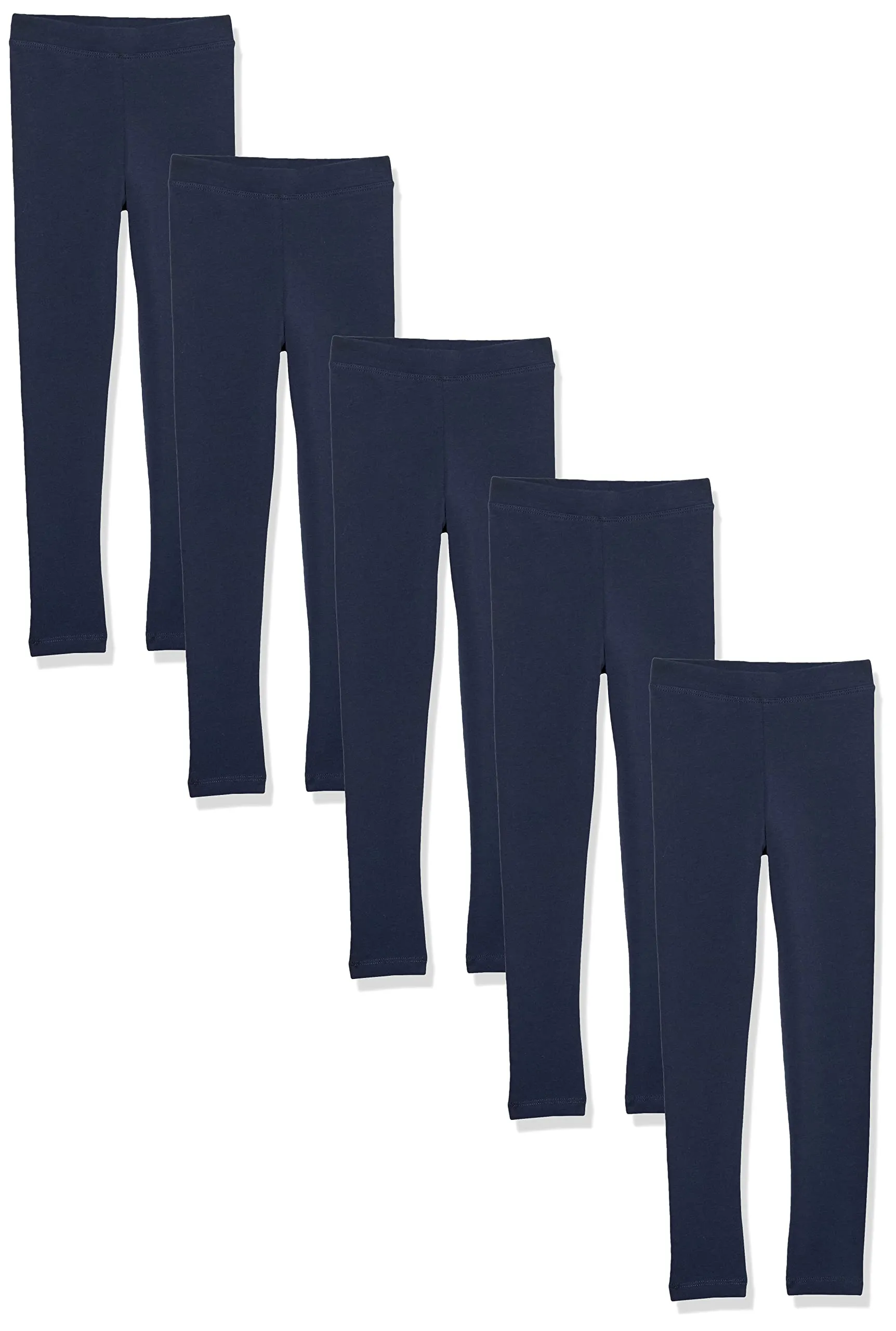 Amazon Essentials Leggings Bambine e Ragazze, Pacco da 5, Blu Marino, 11-12 Anni - immagine 1