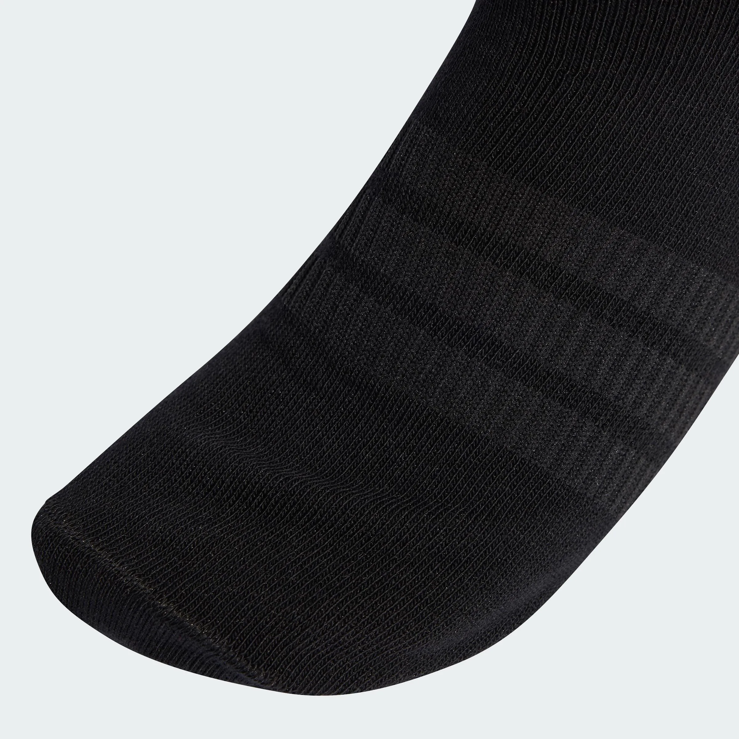 adidas Thin&Light Sportswear Ankle Socks, 3 Pair Pack, Black/Black/White, 37-40 - immagine 4