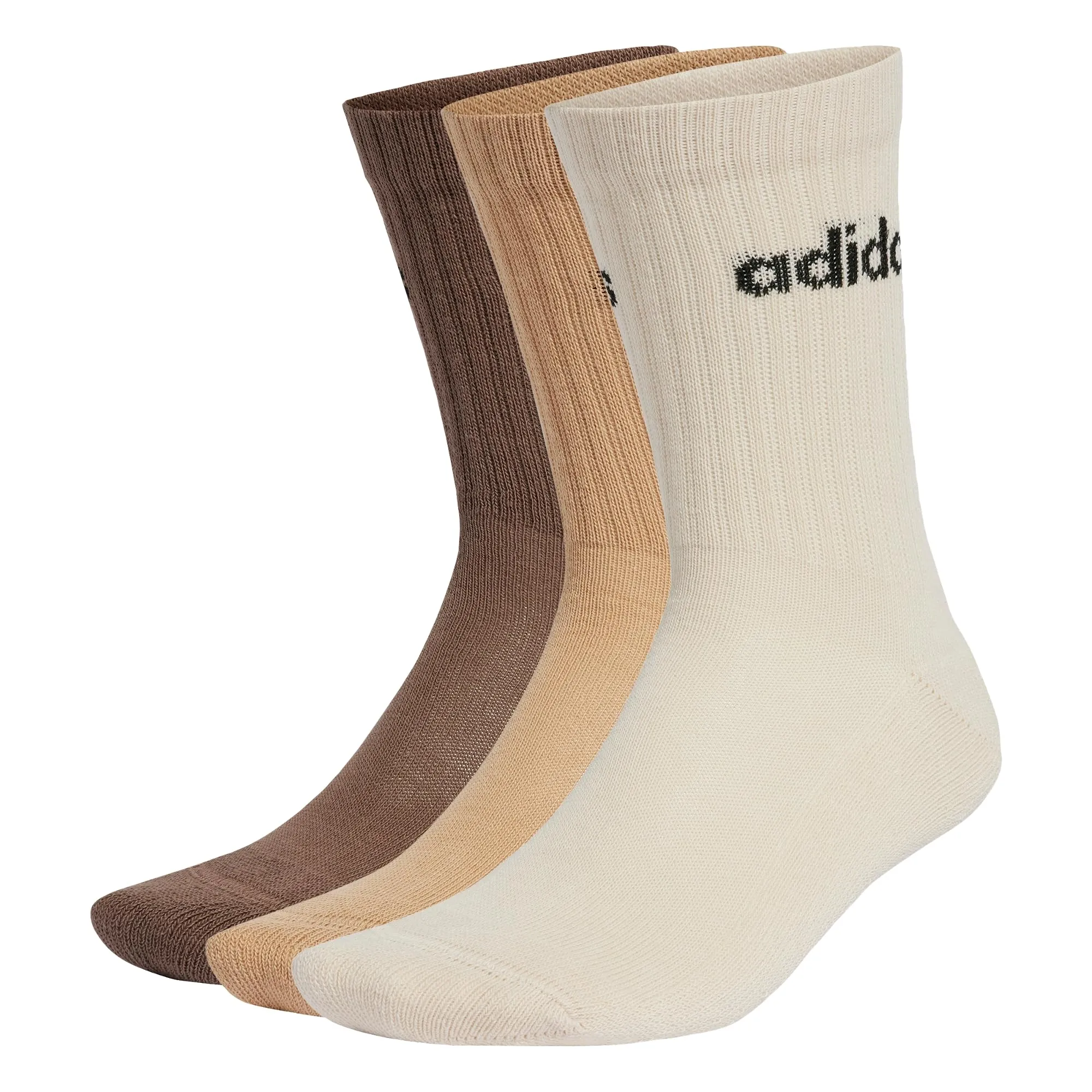 adidas Linear Crew Cushioned Socks, 3 Pairs, WONDERWHI/MAGBEI/EARSTR, 45-48 - immagine 3