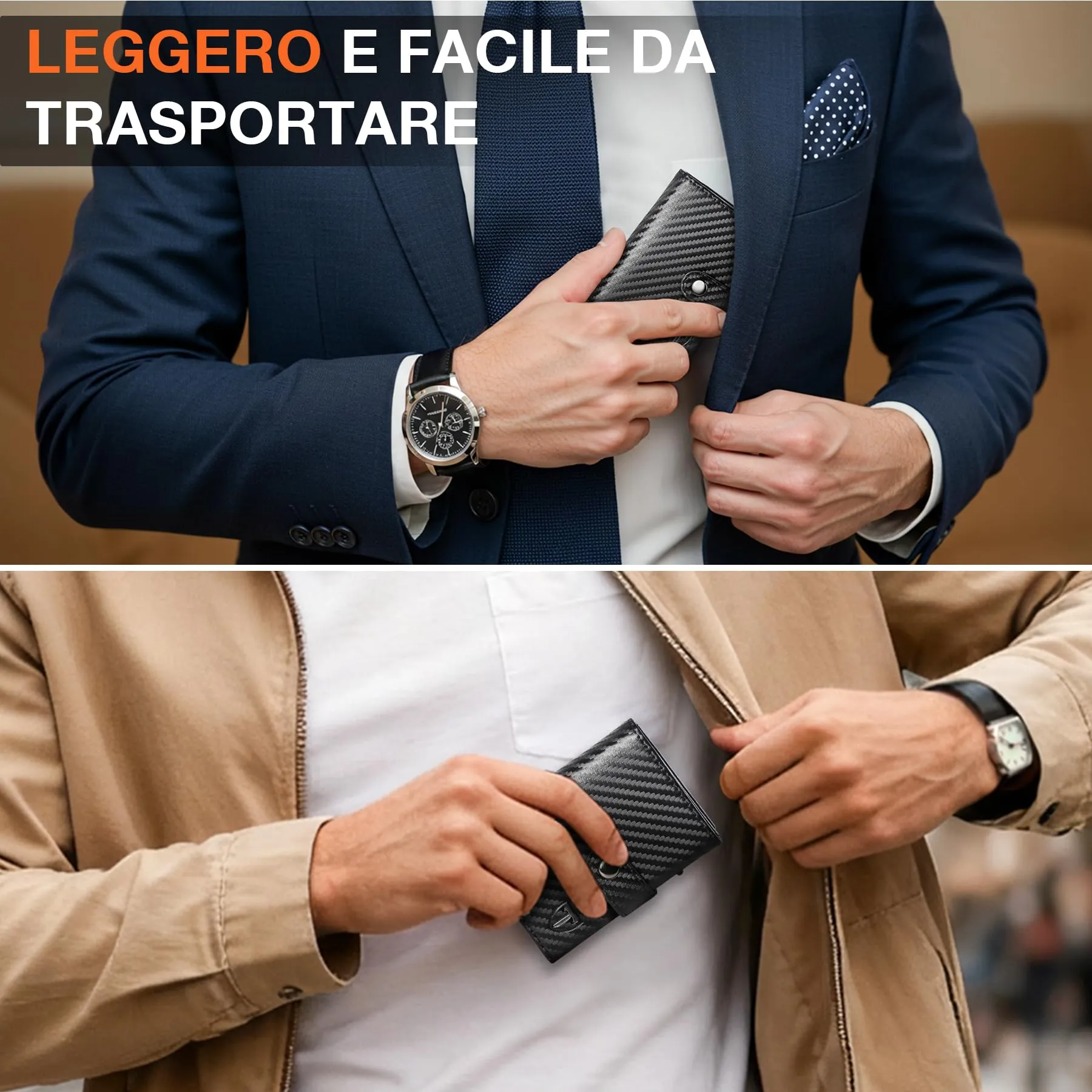 TENBST Portafoglio Uomo & Donna | Porta Carte di Credito 10 carte - immagine 6