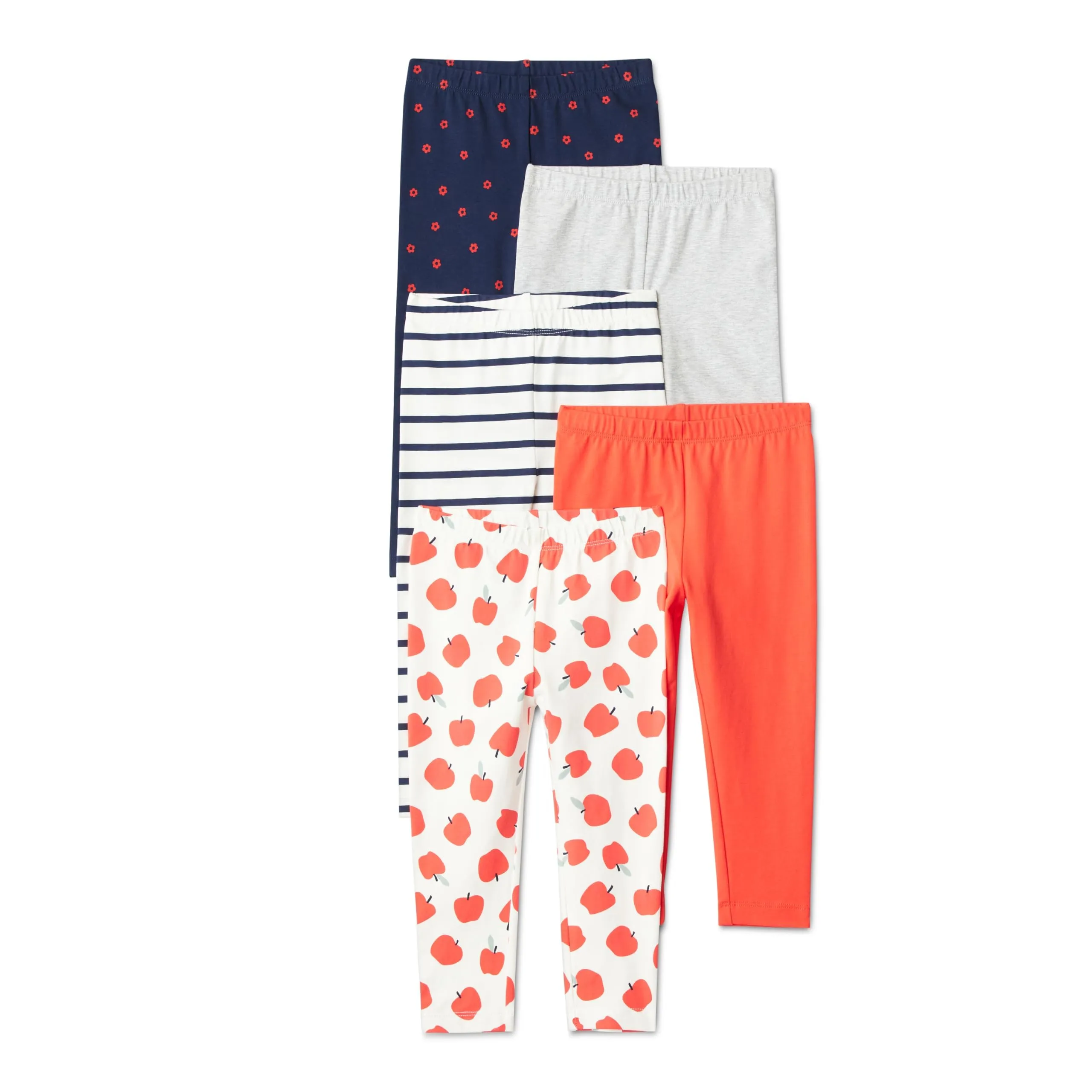 Amazon Essentials Leggings da Bambina, Rosso/Arancione/Grigio Mela, 11-12 anni - immagine 1