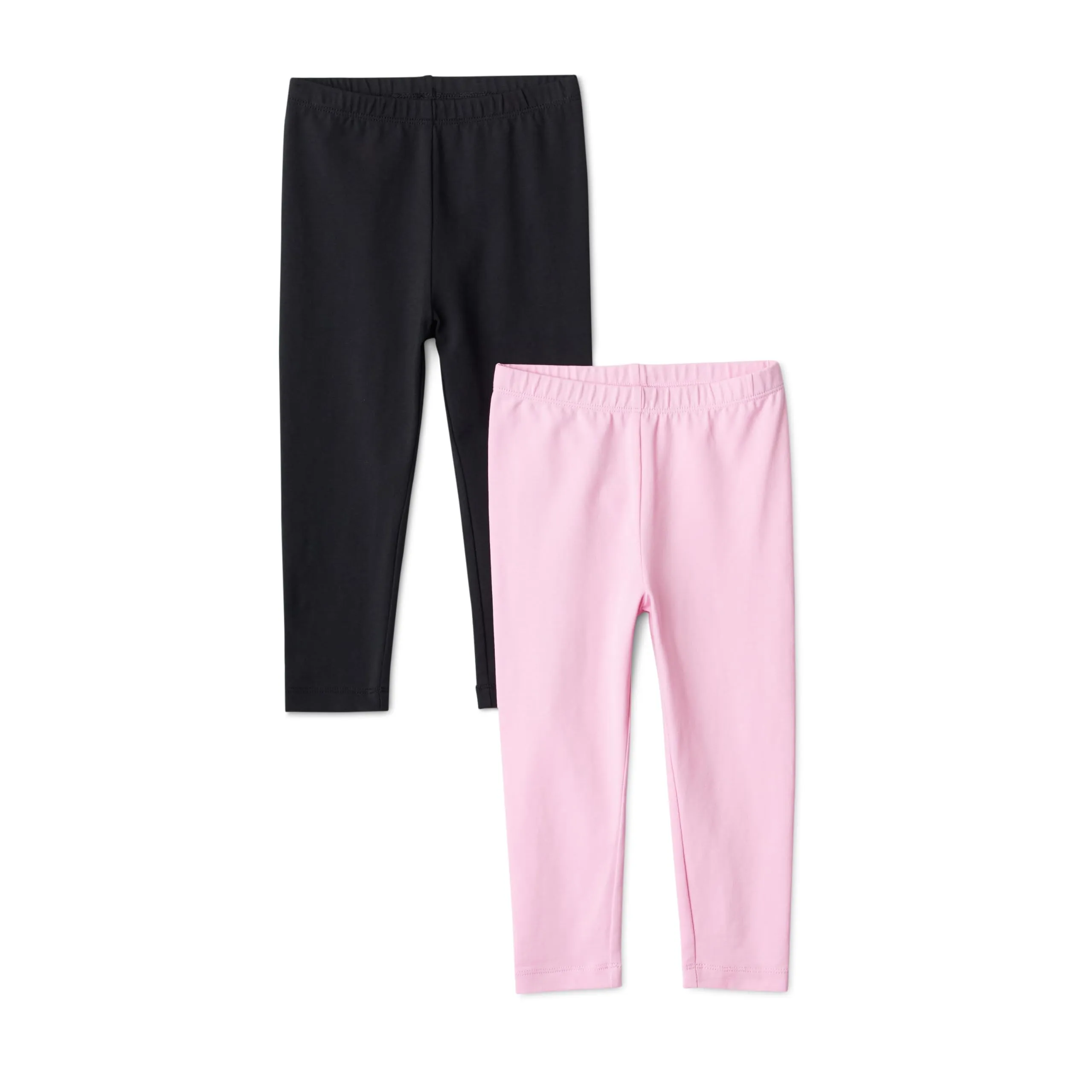 Amazon Essentials Leggings da Bambina, Confezione da 2, Nero/Rosa, 8-9 anni - immagine 1