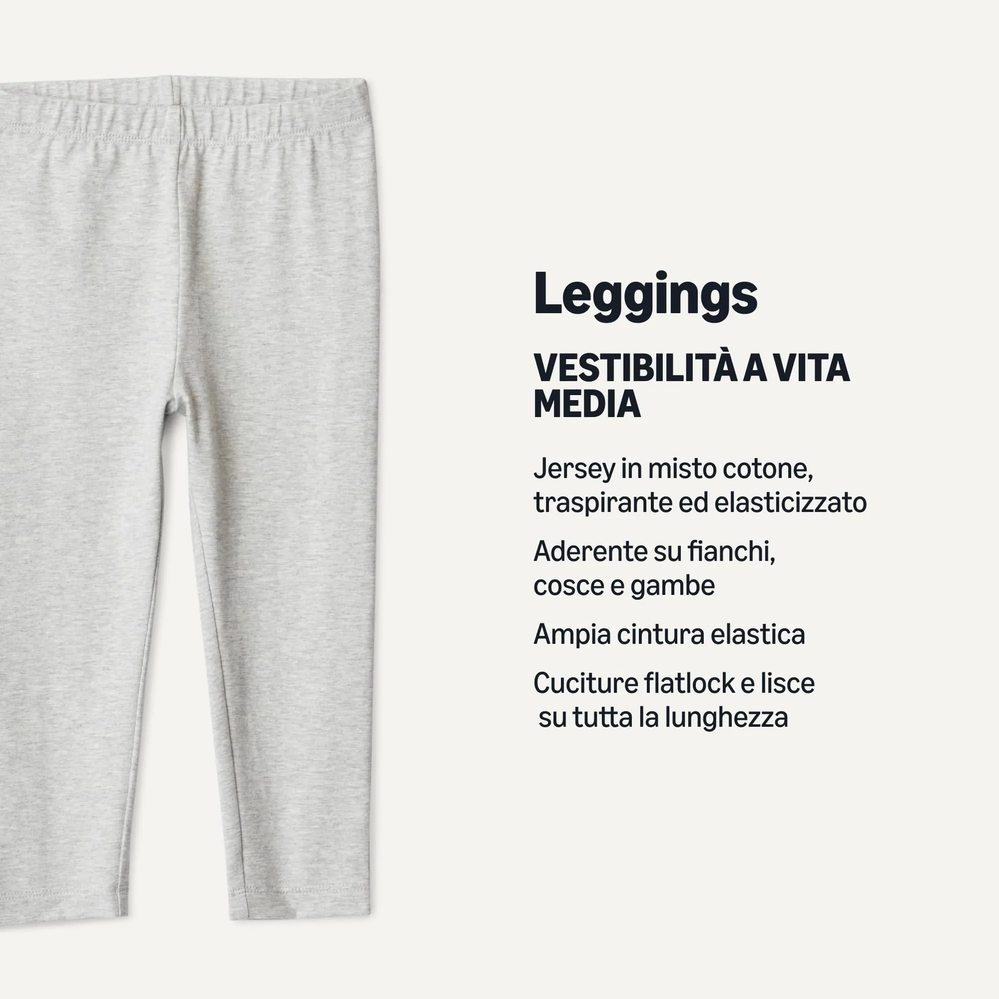 Amazon Essentials Leggings da Ragazza, Confezione da 2, Nero/Grigio Mélange, 12-14 anni - immagine 2